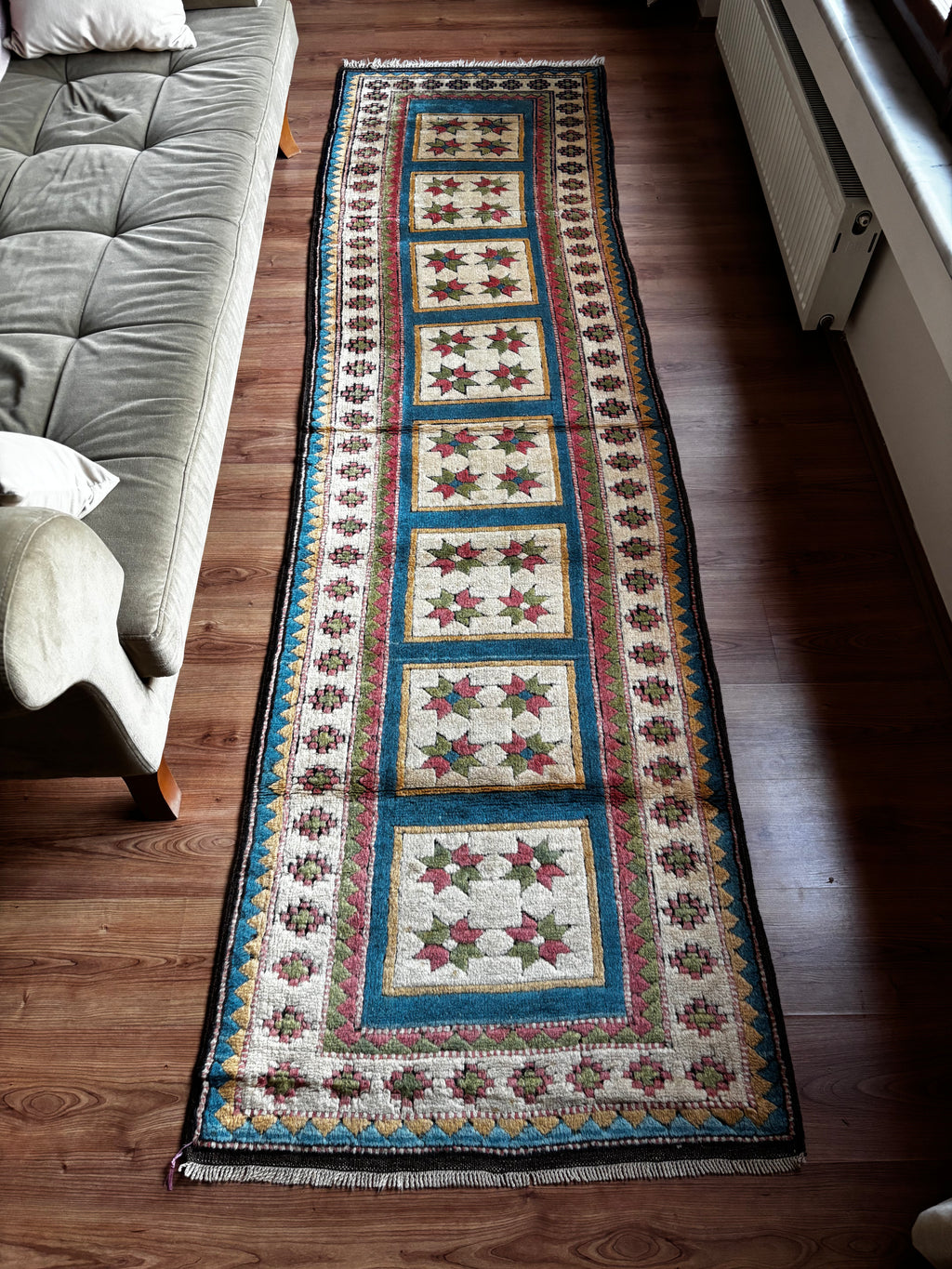 Handmade Turkish Wool Runner Rug | 86 × 310 cm