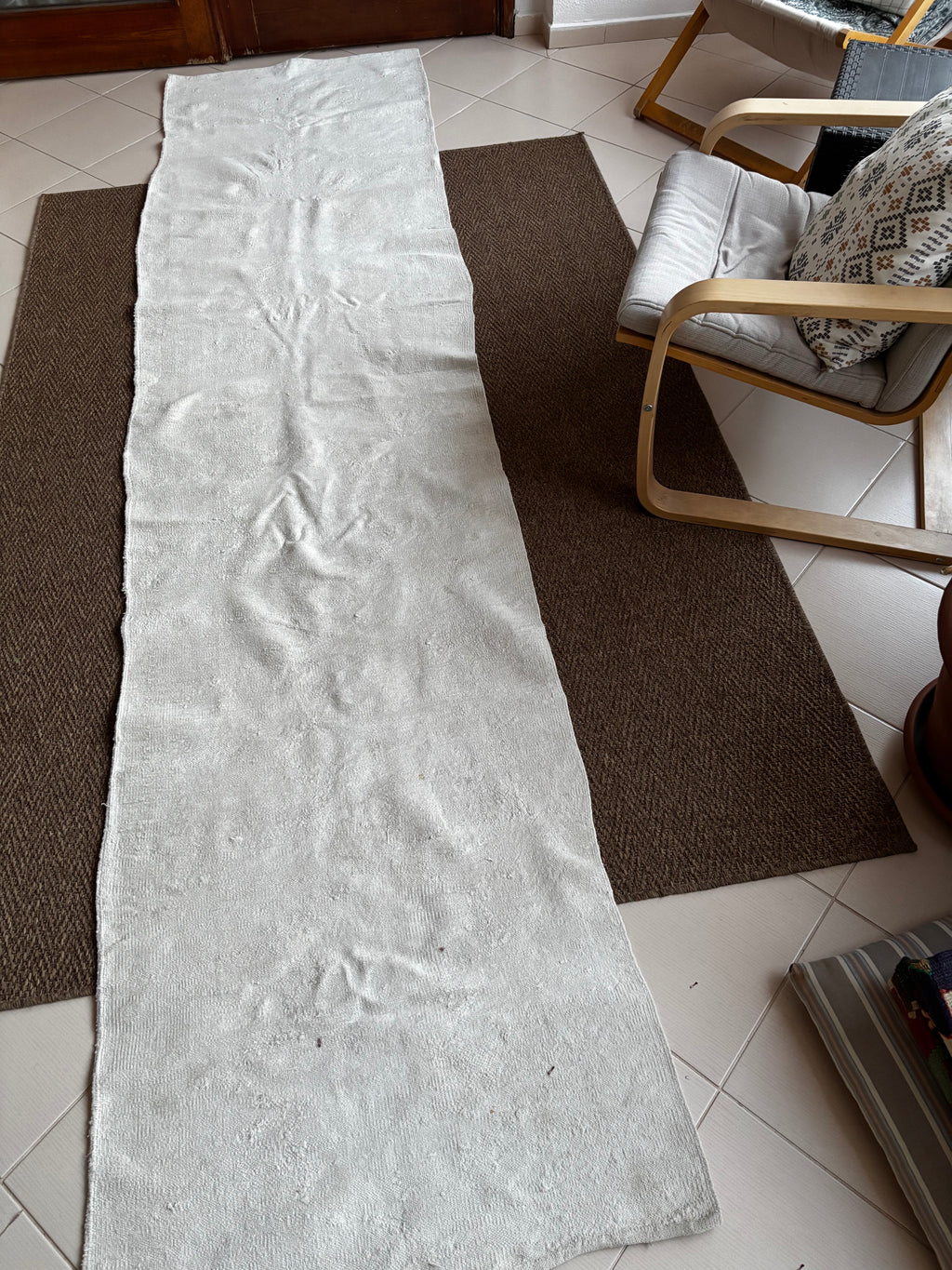 80 × 335 cm Vintage Anadolu Kilim Runner – Handmade Turkish Wool Carpet