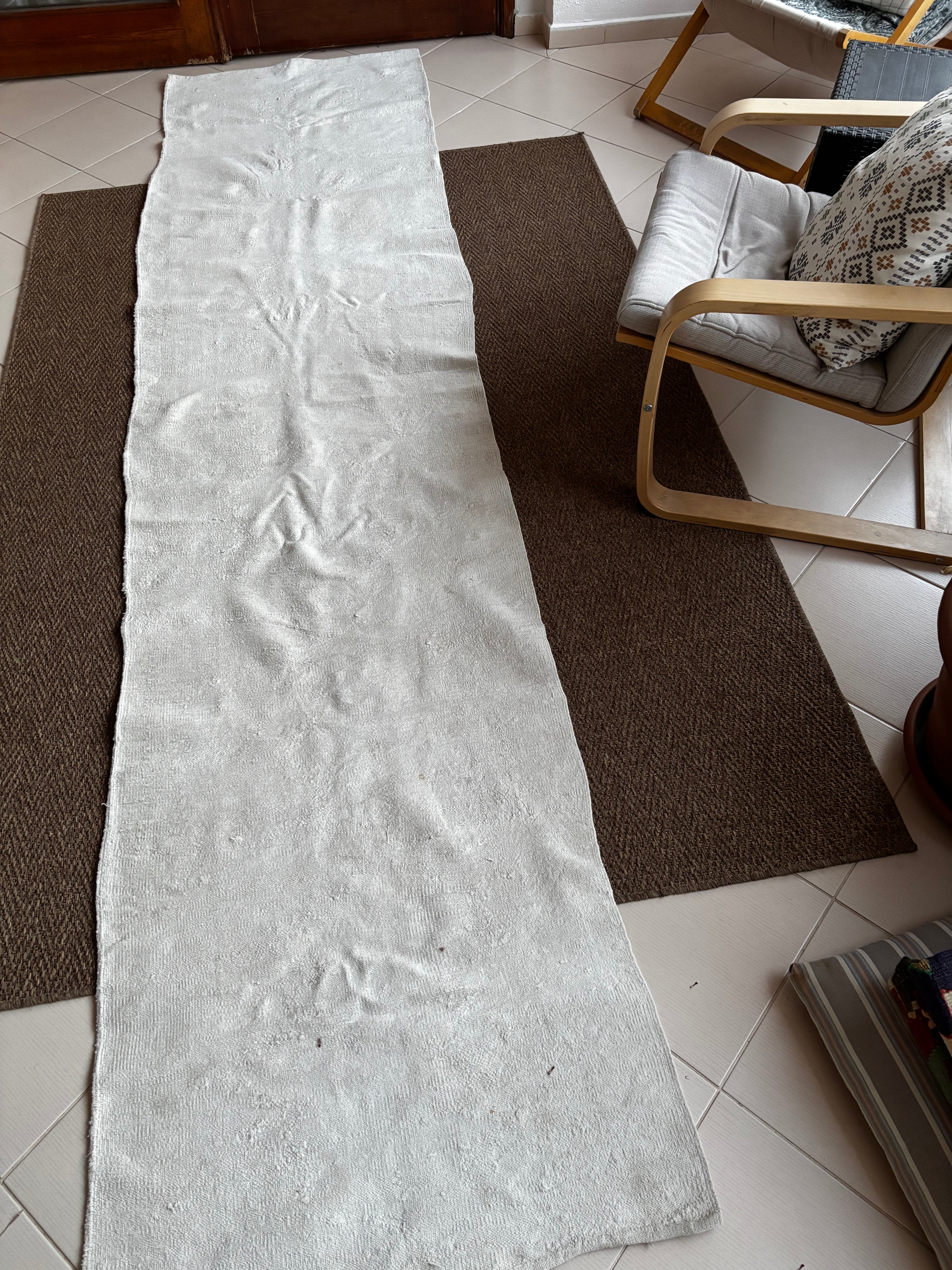 80 × 335 cm Vintage Anadolu Kilim Runner – Handmade Turkish Wool Carpet