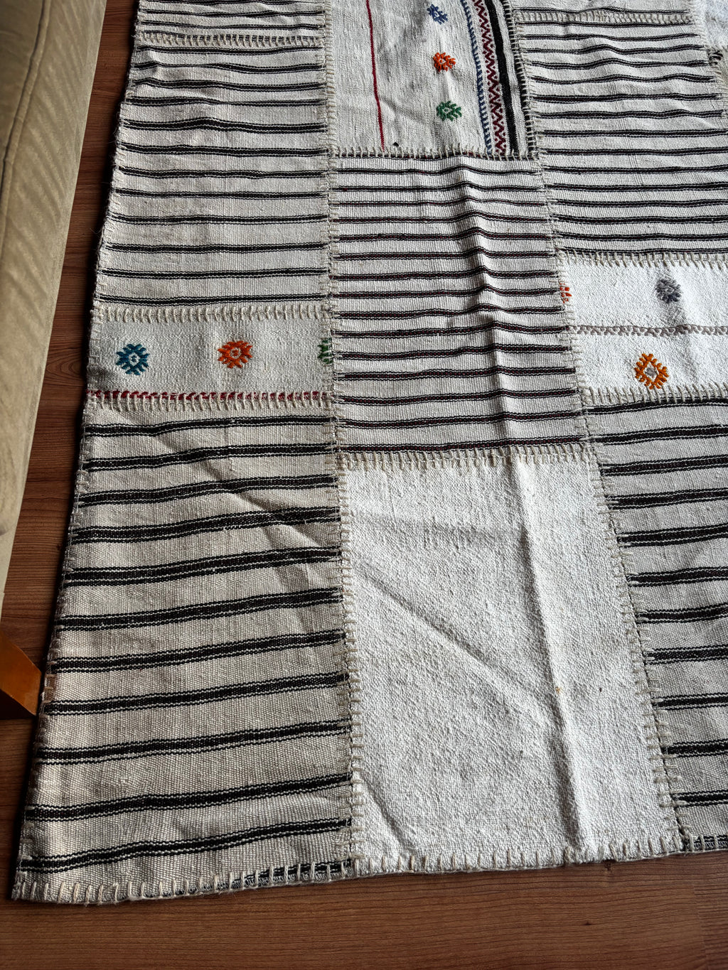 170 × 240 cm | Handmade Patchwork Wool Kilim