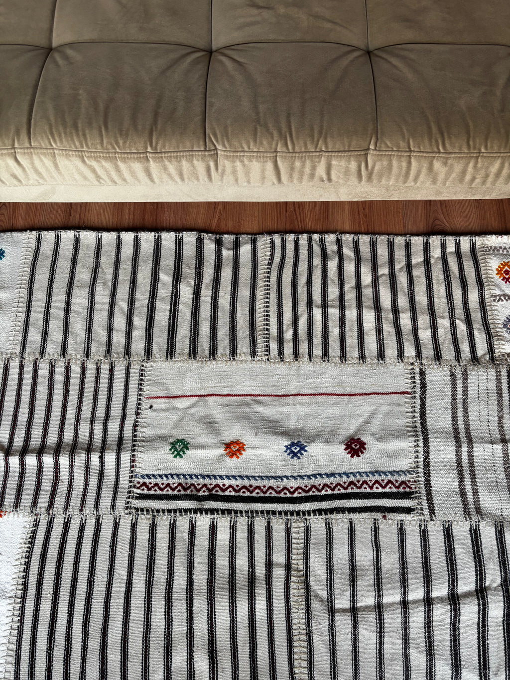 170 × 240 cm | Handmade Patchwork Wool Kilim