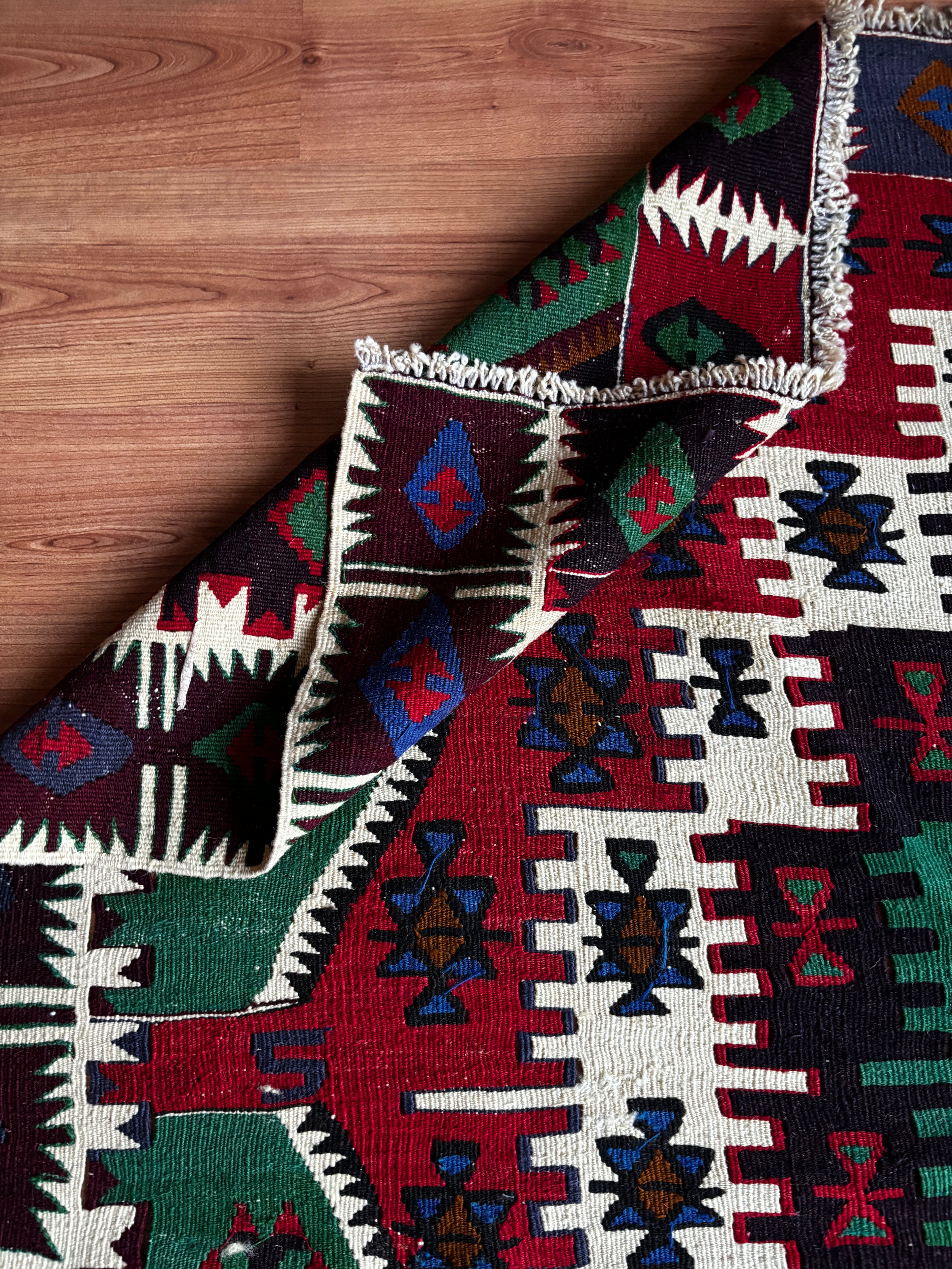 170 × 390 cm | 2-in-1 Handmade Anatolian Kilim