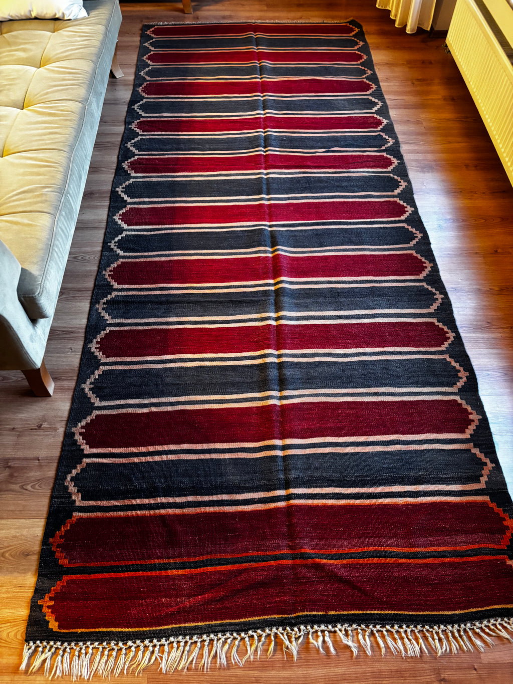 135 × 350 cm | Handmade Sivas Wool Runner Kilim