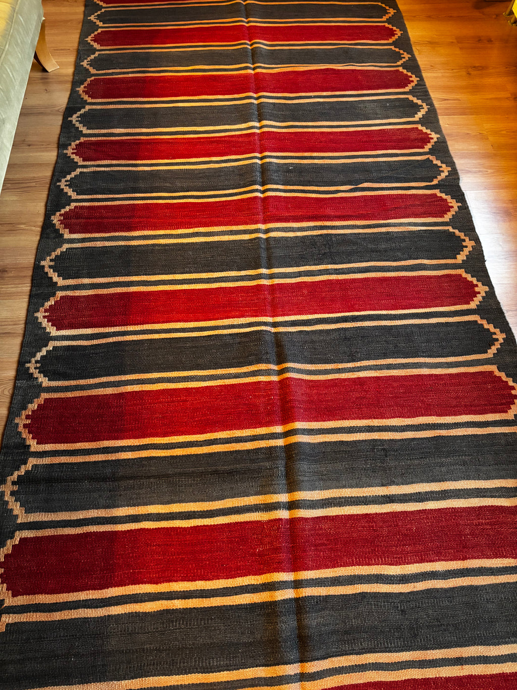 135 × 350 cm | Handmade Sivas Wool Runner Kilim