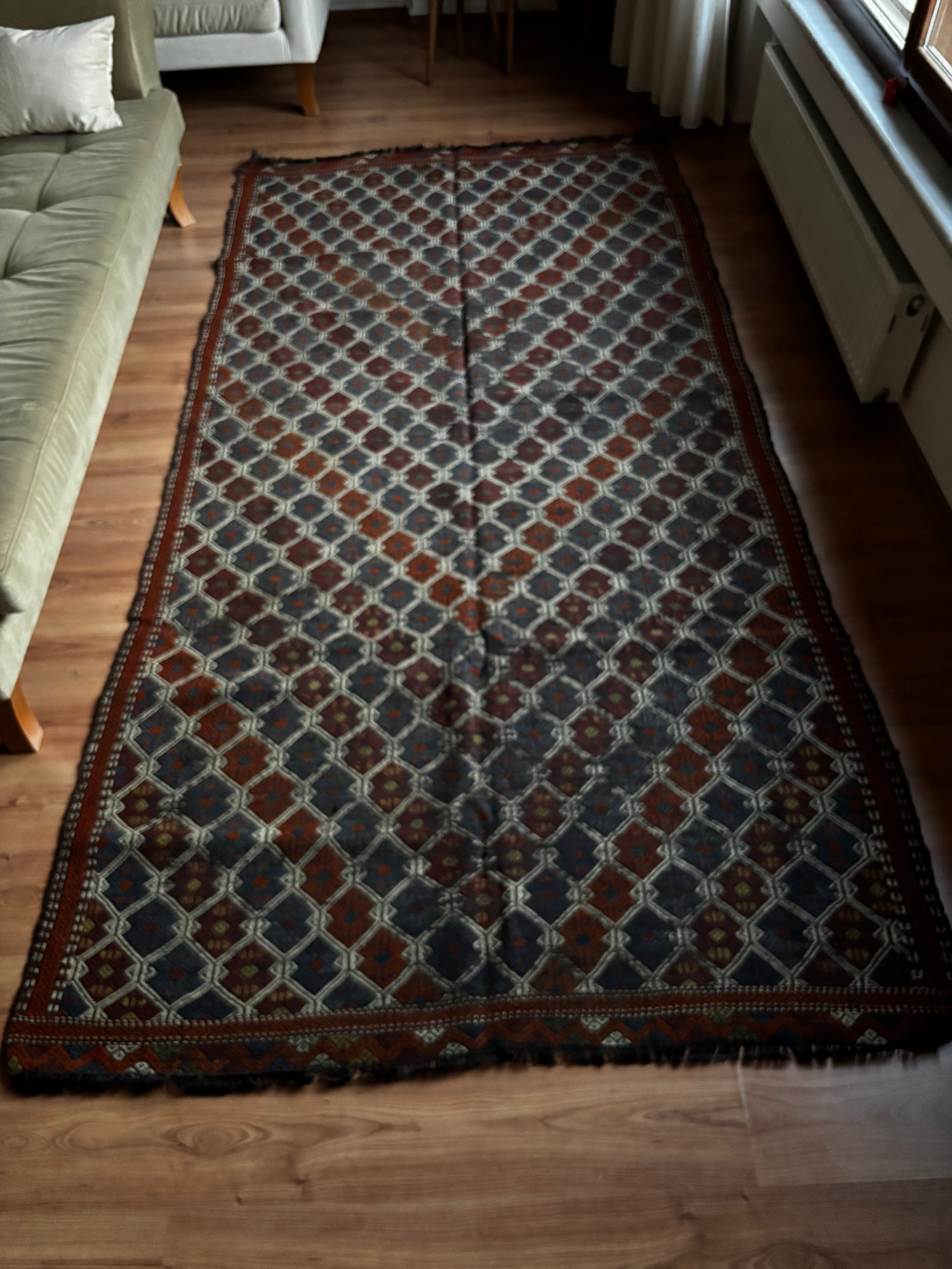 155 × 315 cm | Handmade Mersin Mut Cicim Wool Kilim