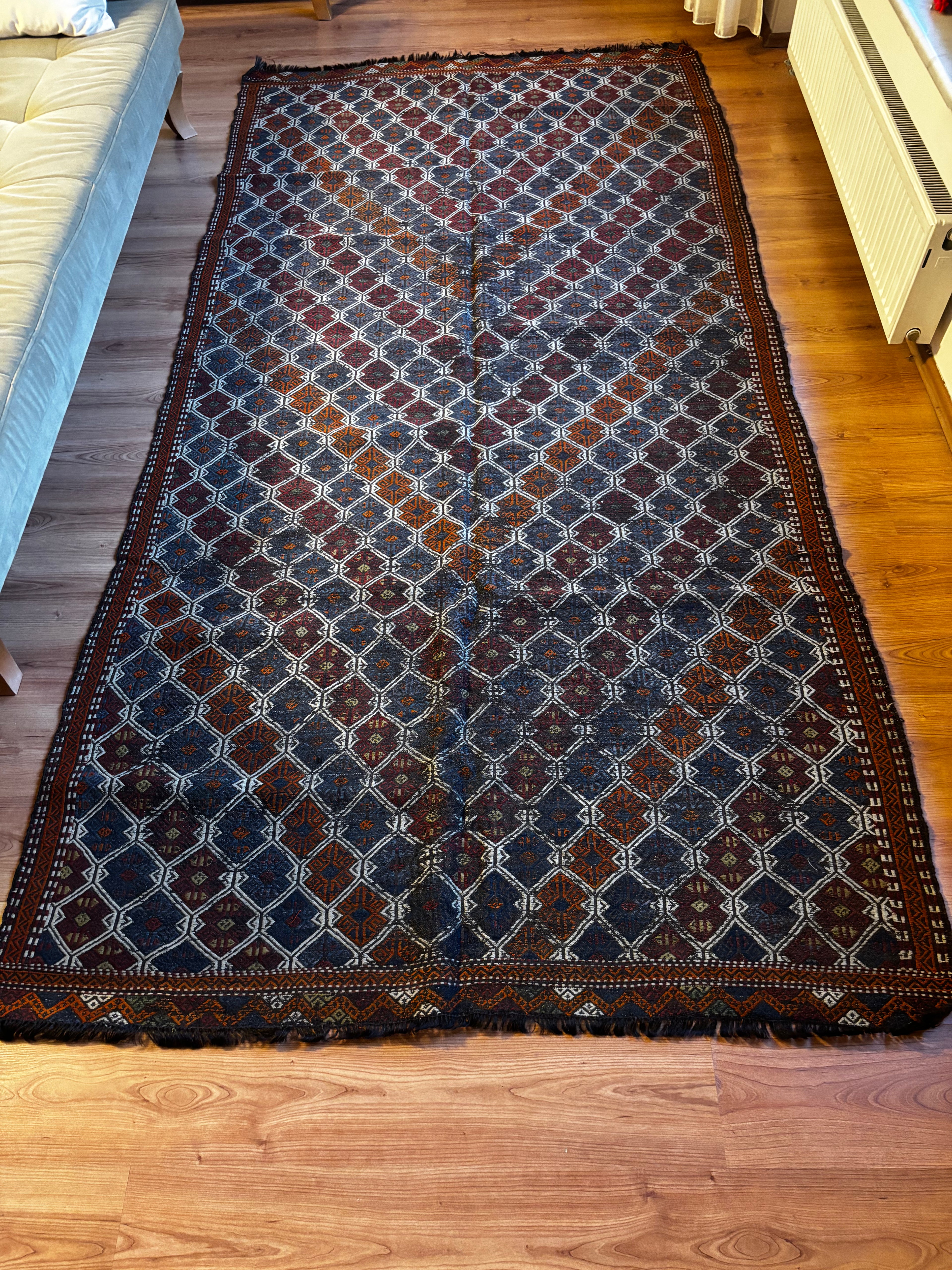 155 × 315 cm | Handmade Mersin Mut Cicim Wool Kilim