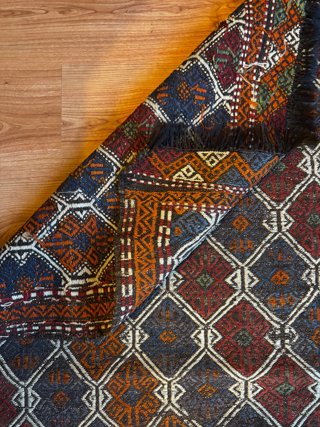 155 × 315 cm | Handmade Mersin Mut Cicim Wool Kilim