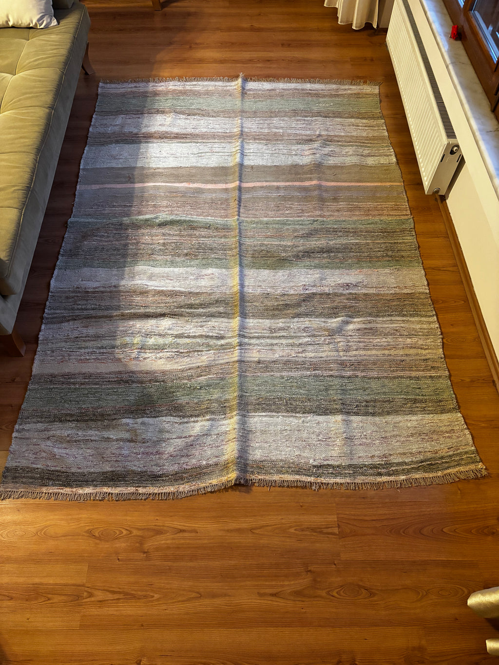170 × 250 cm | Handmade Recycled Cotton Kilim