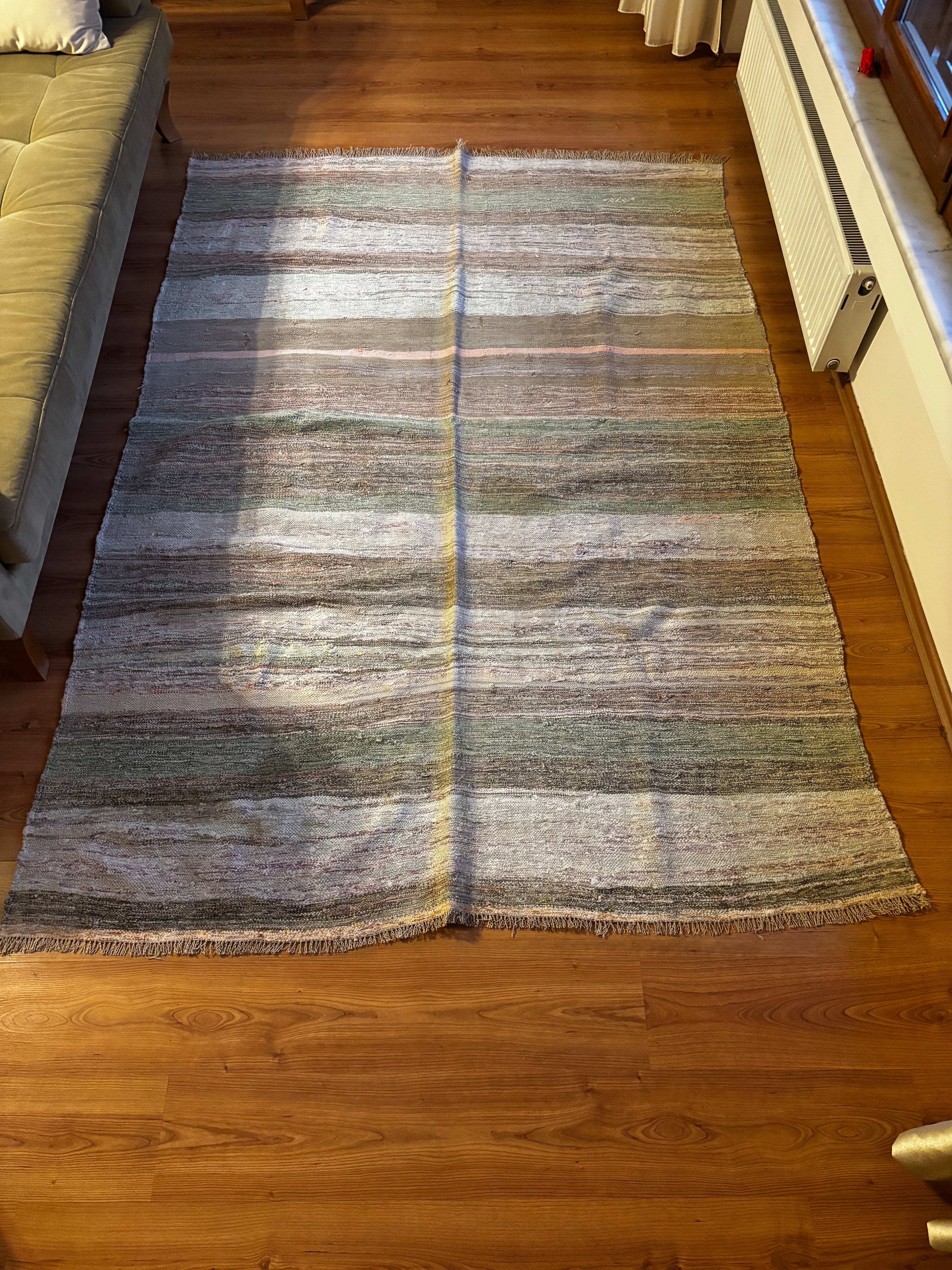 170 × 250 cm | Handmade Recycled Cotton Kilim