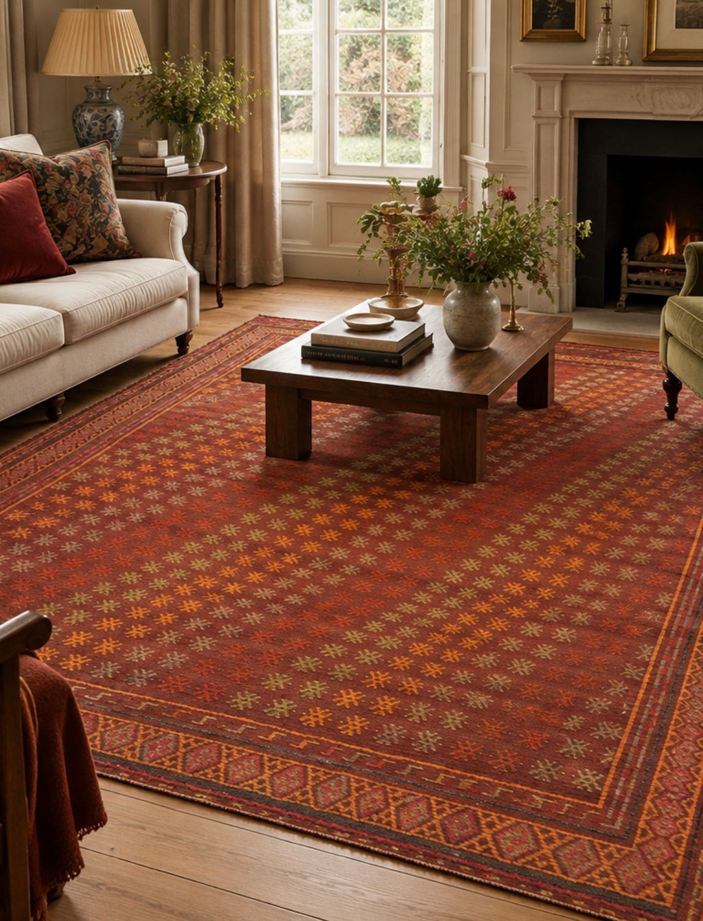 Turkish Kilim – Terracotta · 200 × 275 cm