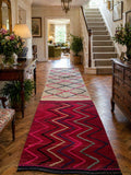 Handwoven Anatolian Runner Kilim – 115x310 cm – Wool Bohemian Tribal Rug