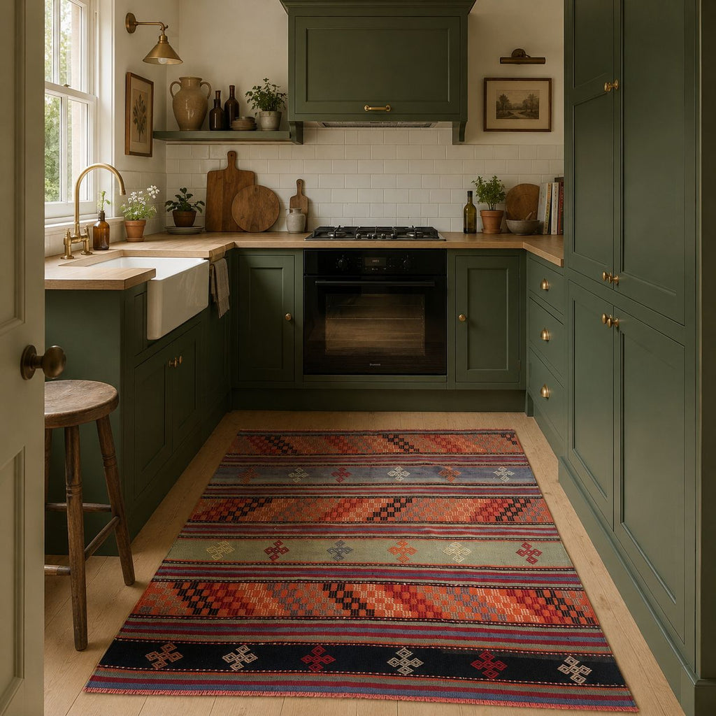 Handmade Turkish Balıkesir Kilim – 176 × 176 cm