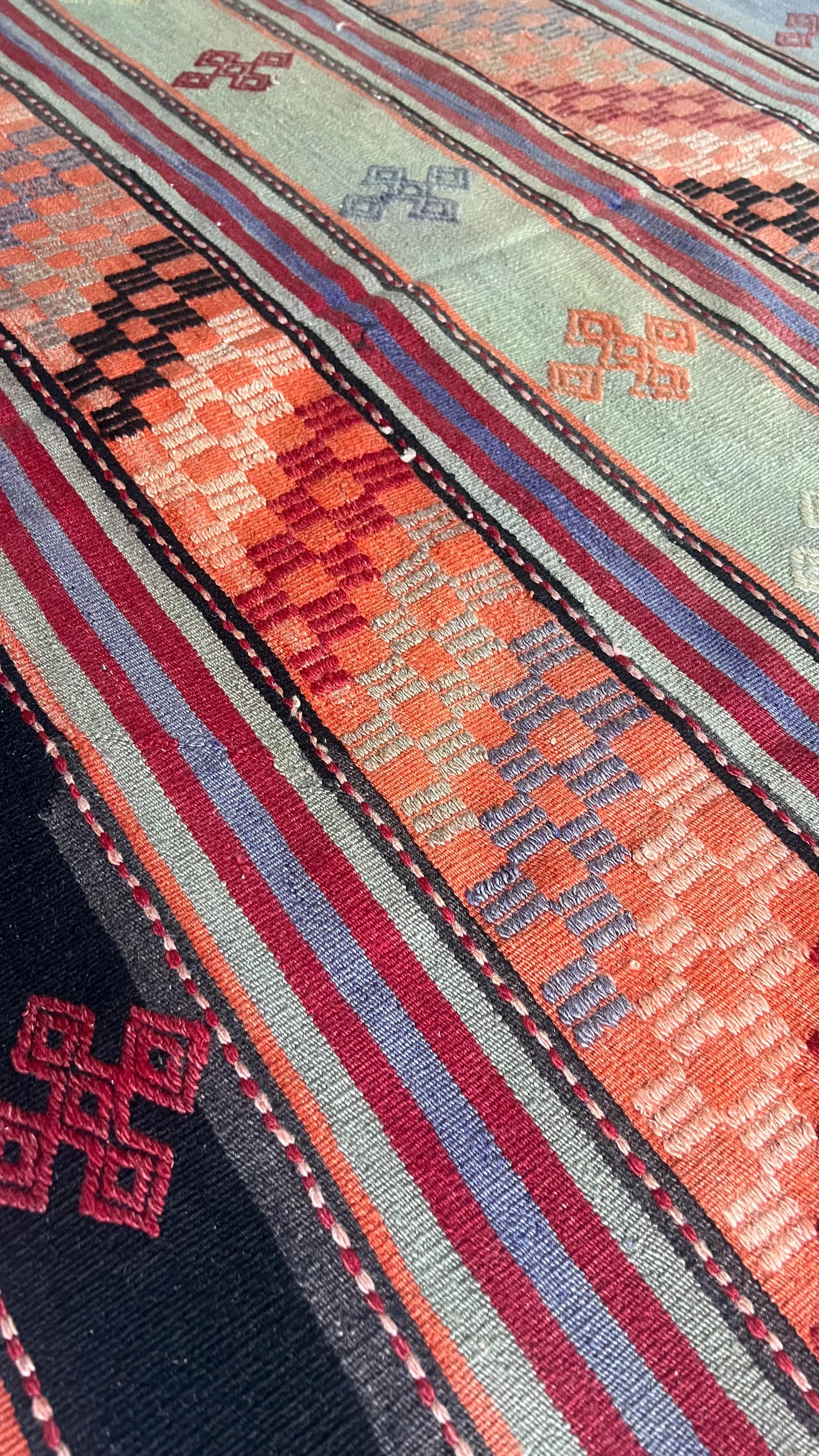 Handmade Turkish Balıkesir Kilim – 176 × 176 cm