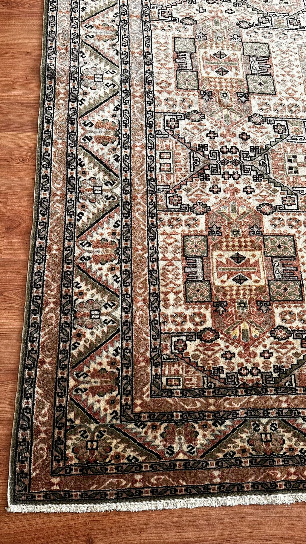 200 × 300 cm Handmade Bünyan Turkish  Rug – Vintage Kayseri Wool Area Rug – Traditional Anatolian Carpet