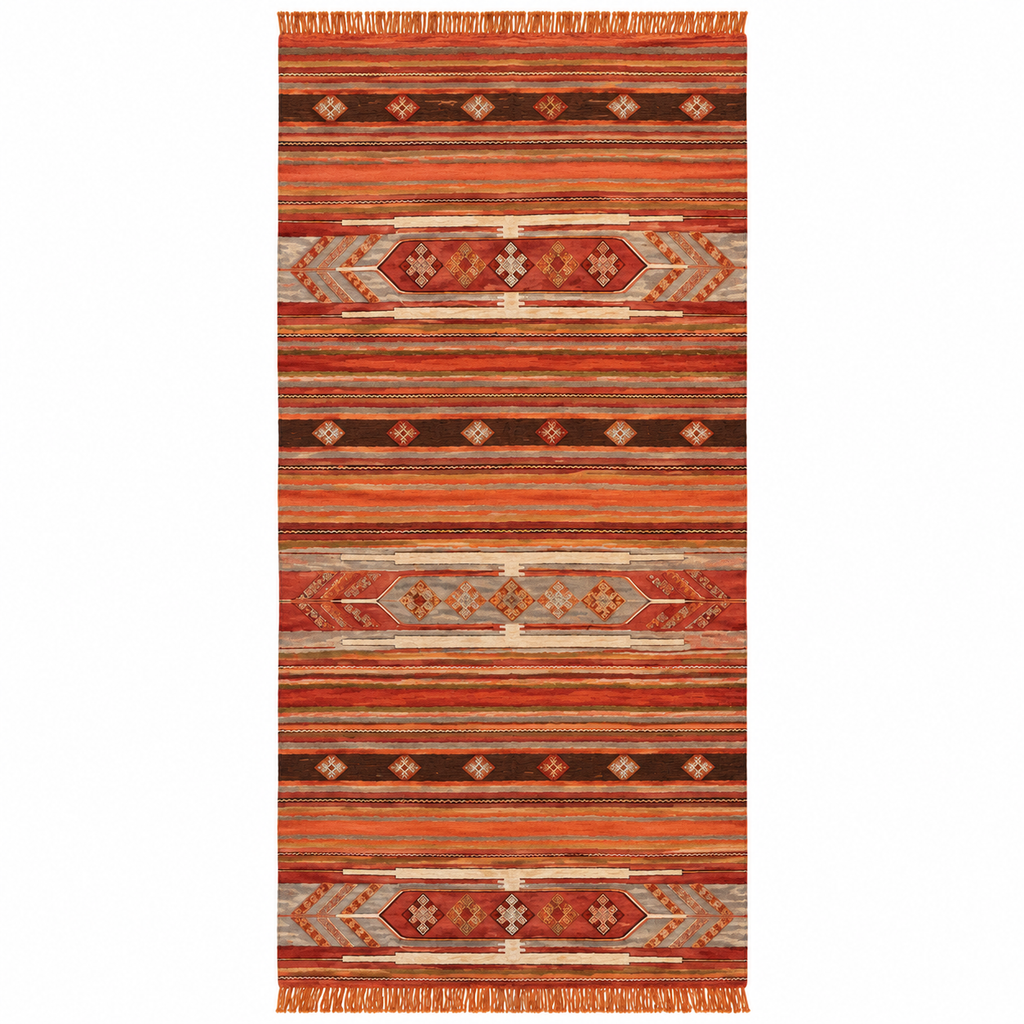 Sivas Kilim Wide Runner – Terracotta · 151 × 325 cm