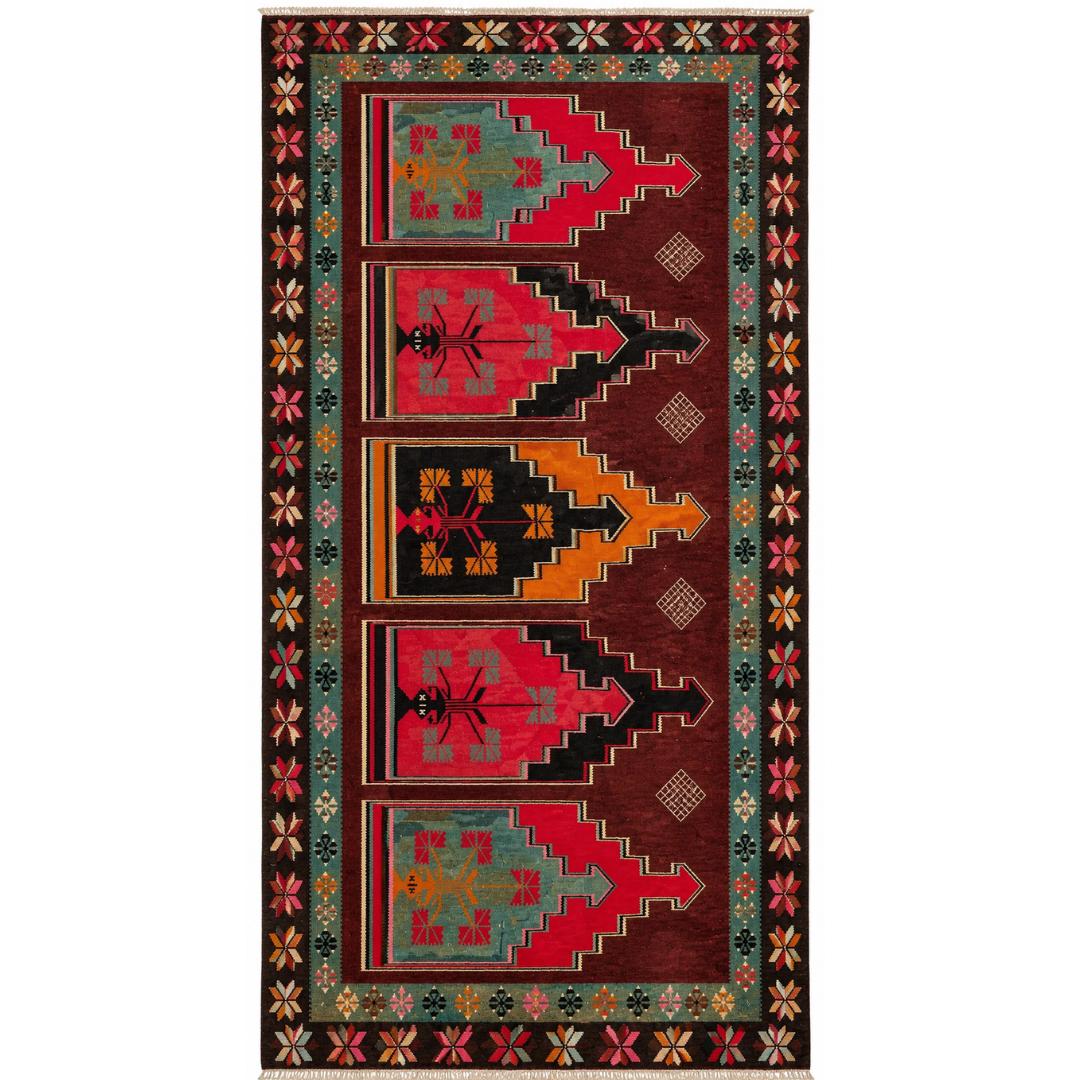 Kars Saflı Kilim – Burgundy · 162 × 307 cm