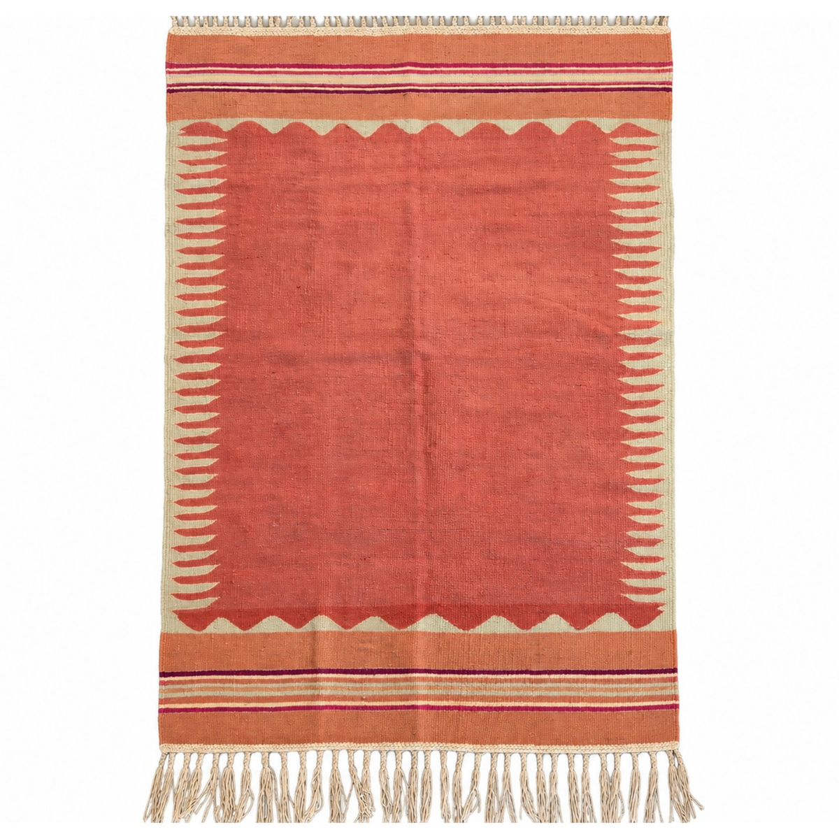 Vintage Bodrum kilim in coral, 102 × 161 cm