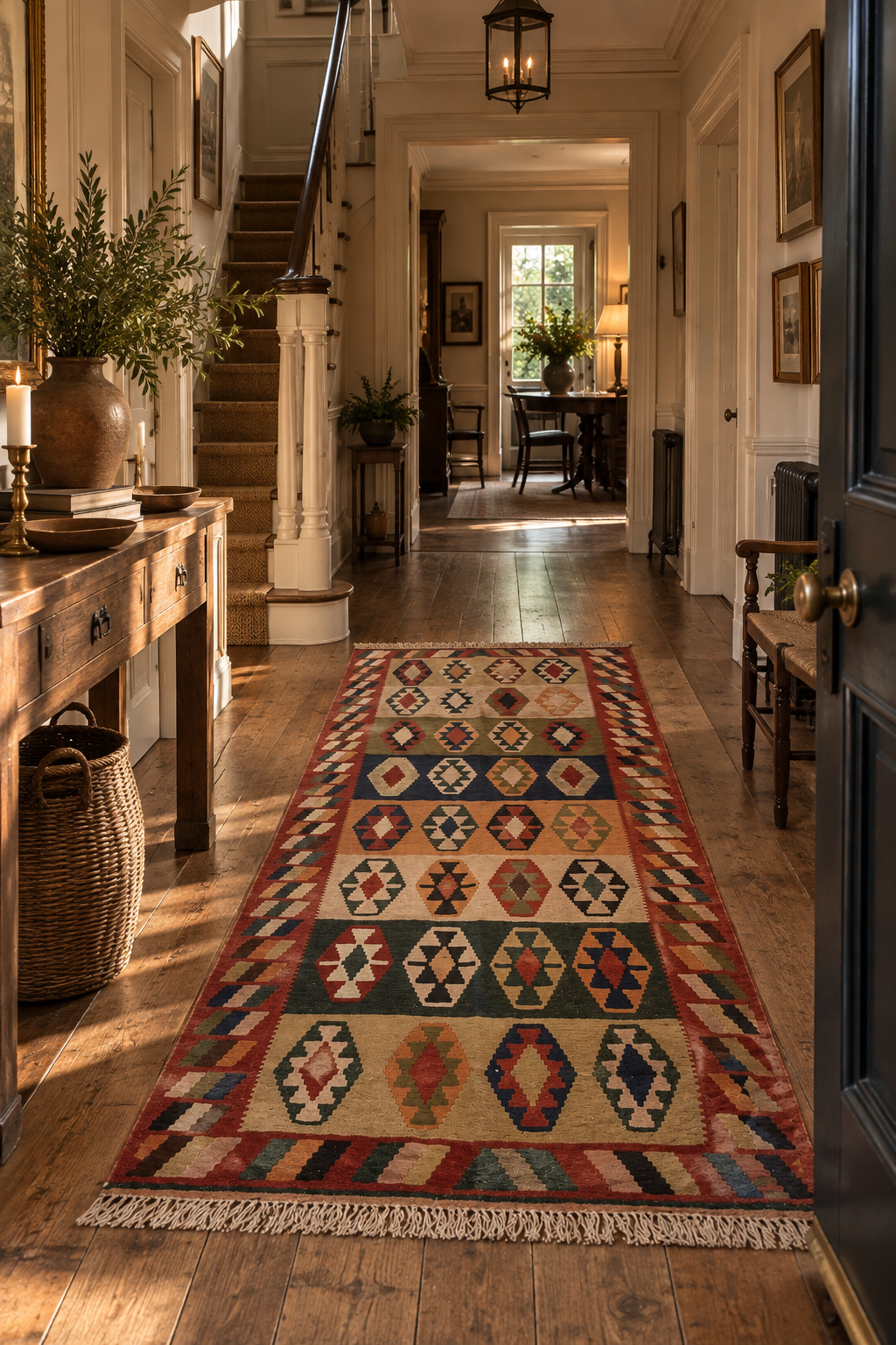 Anatolian Kilim Runner – Terracotta · 116 × 243 cm