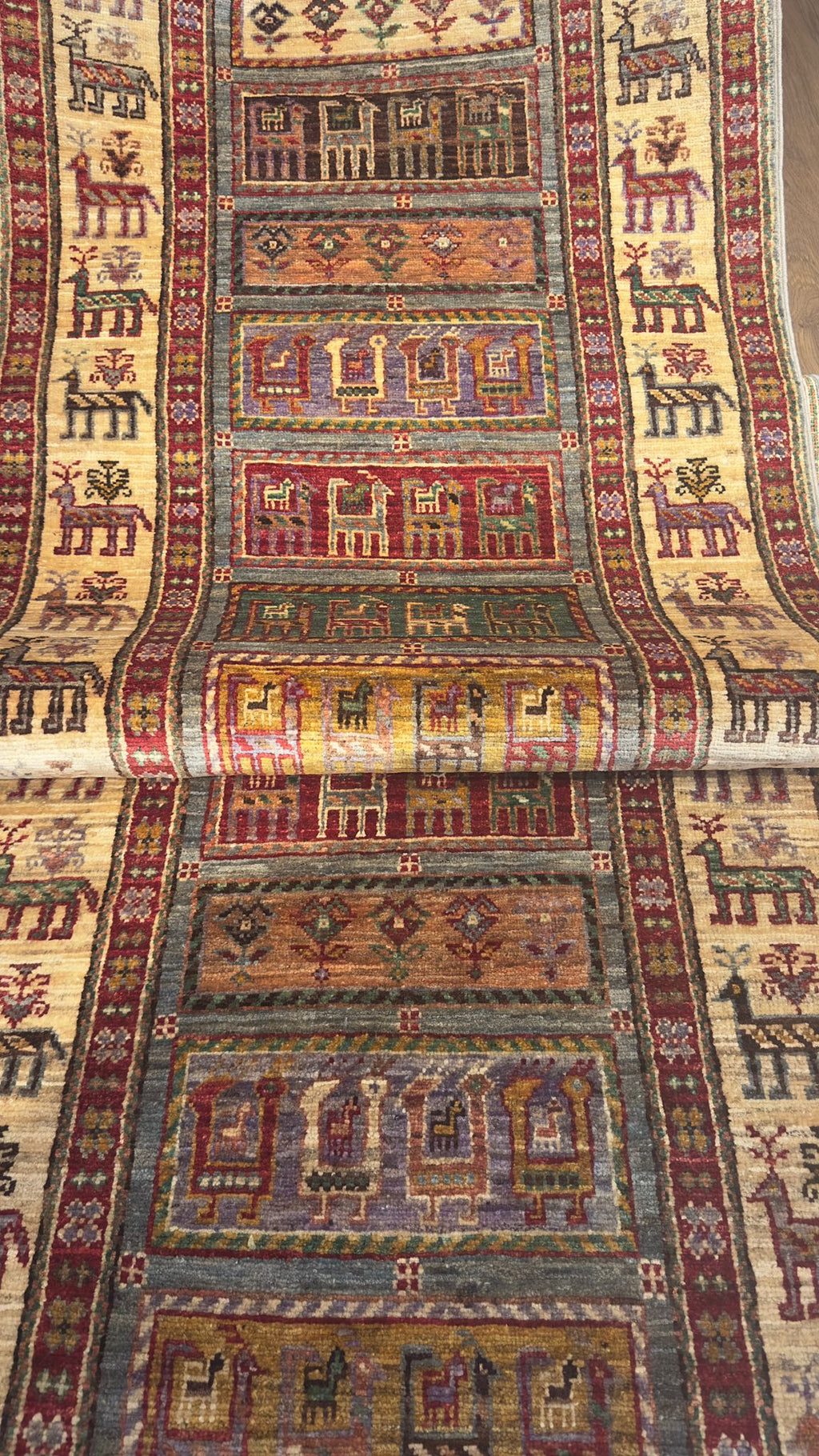 Pazyryk Style Handwoven Wool Runner – 80 × 320 cm