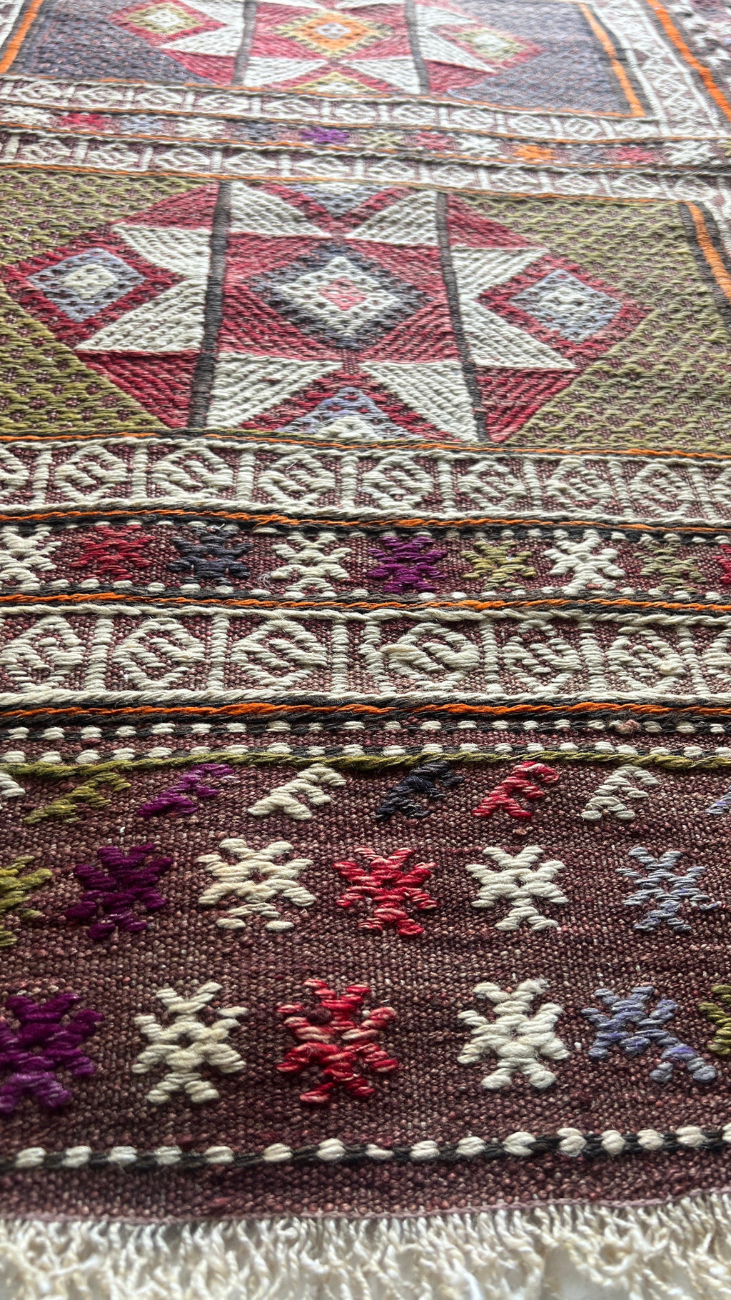 Balikesir Cicim Kilim – 167x254 cm – Handwoven Wool – Vintage Tribal Turkish Rug
