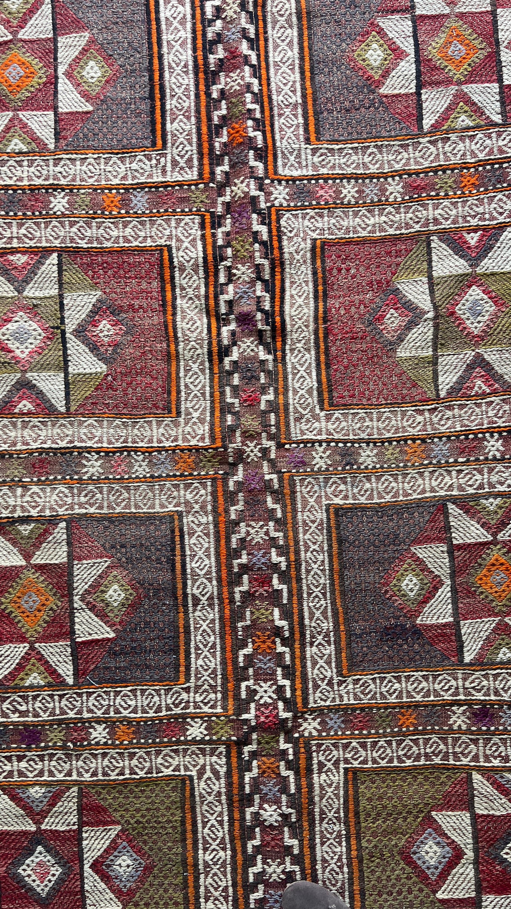 Balikesir Cicim Kilim – 167x254 cm – Handwoven Wool – Vintage Tribal Turkish Rug