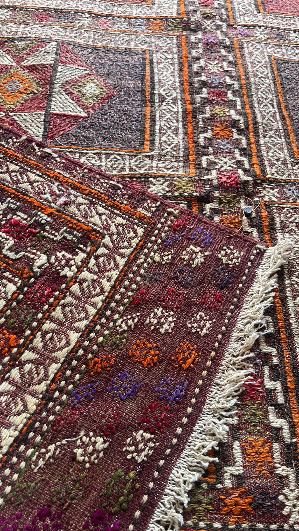 Balikesir Cicim Kilim – 167x254 cm – Handwoven Wool – Vintage Tribal Turkish Rug