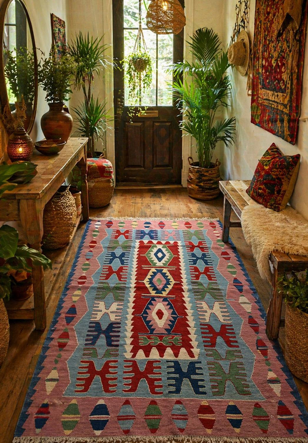 Handwoven Anatolian Kilim – 118x170 cm – Wool Rug – Tribal Bohemian Decor