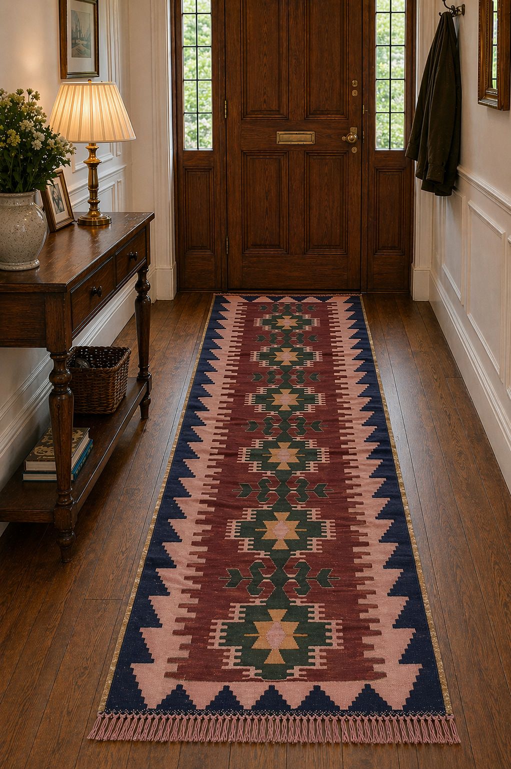Handwoven Anatolian Kilim Runner – 79x227 cm – Wool Hallway Rug – Tribal Vintage Style