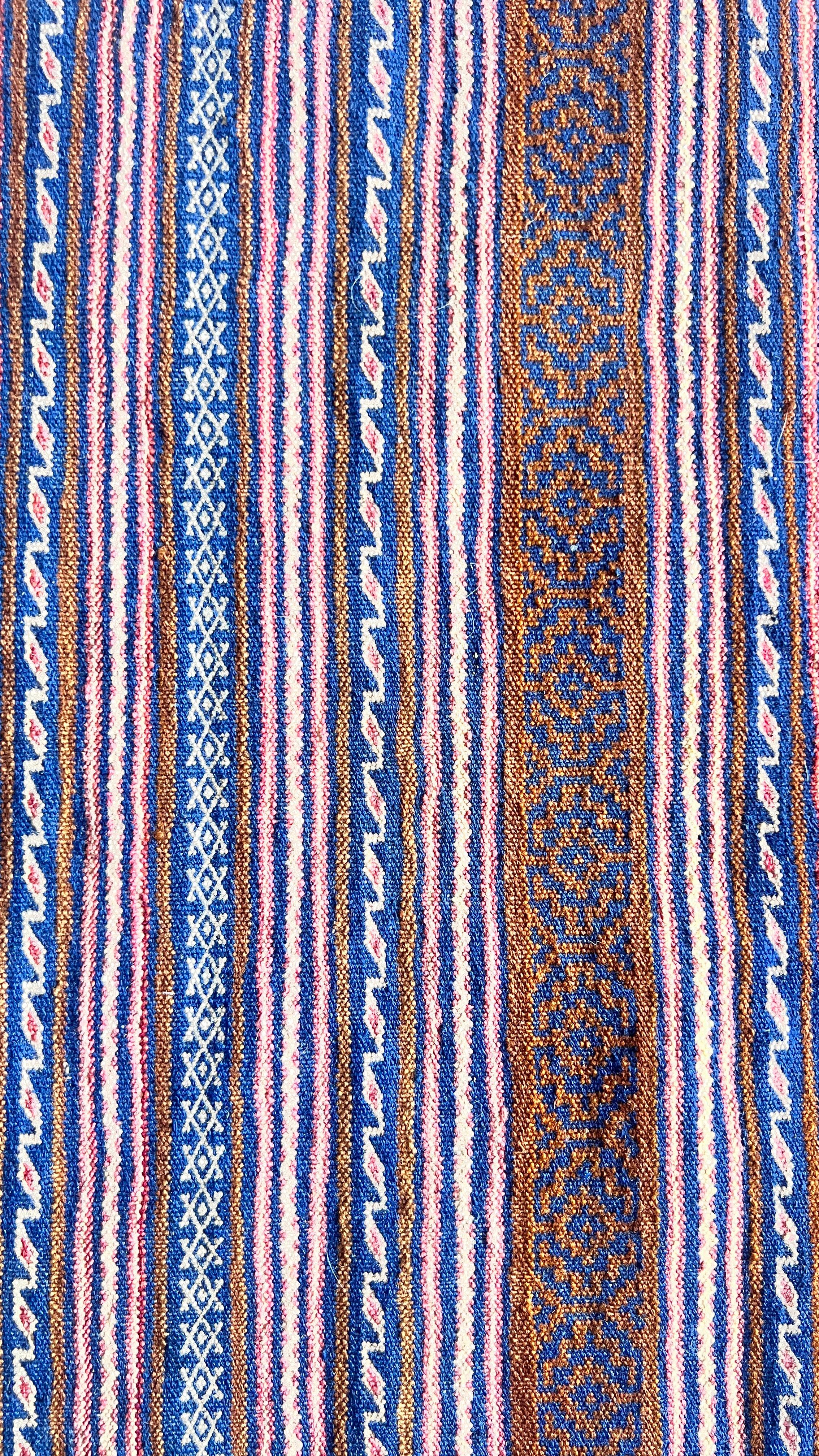 Handwoven Afghan Kilim 148x189 cm – Wool Flatweave Rug – Bold Tribal Bohemian Carpet