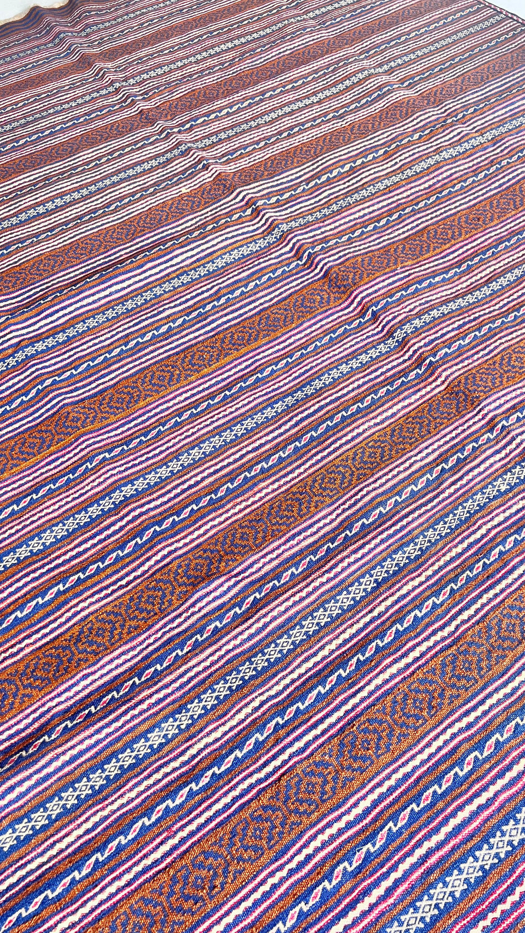 Handwoven Afghan Kilim 148x189 cm – Wool Flatweave Rug – Bold Tribal Bohemian Carpet