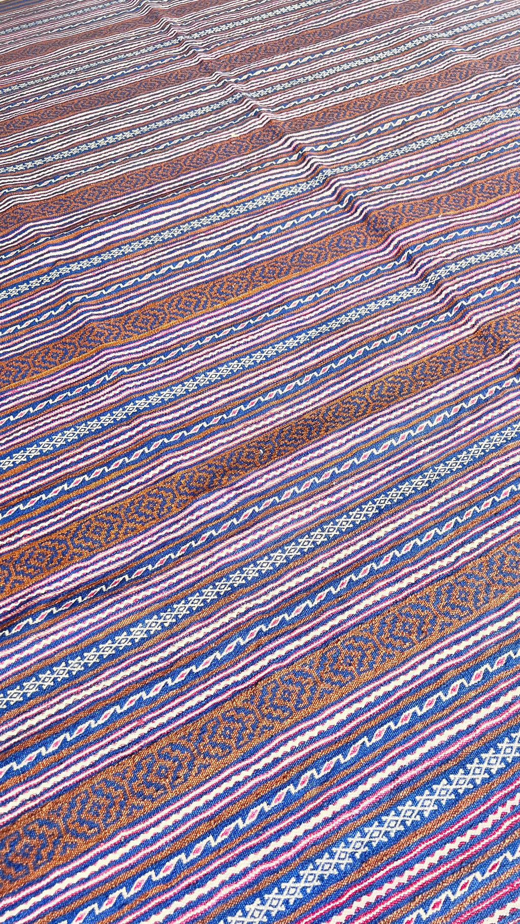 Handwoven Afghan Kilim 148x189 cm – Wool Flatweave Rug – Bold Tribal Bohemian Carpet