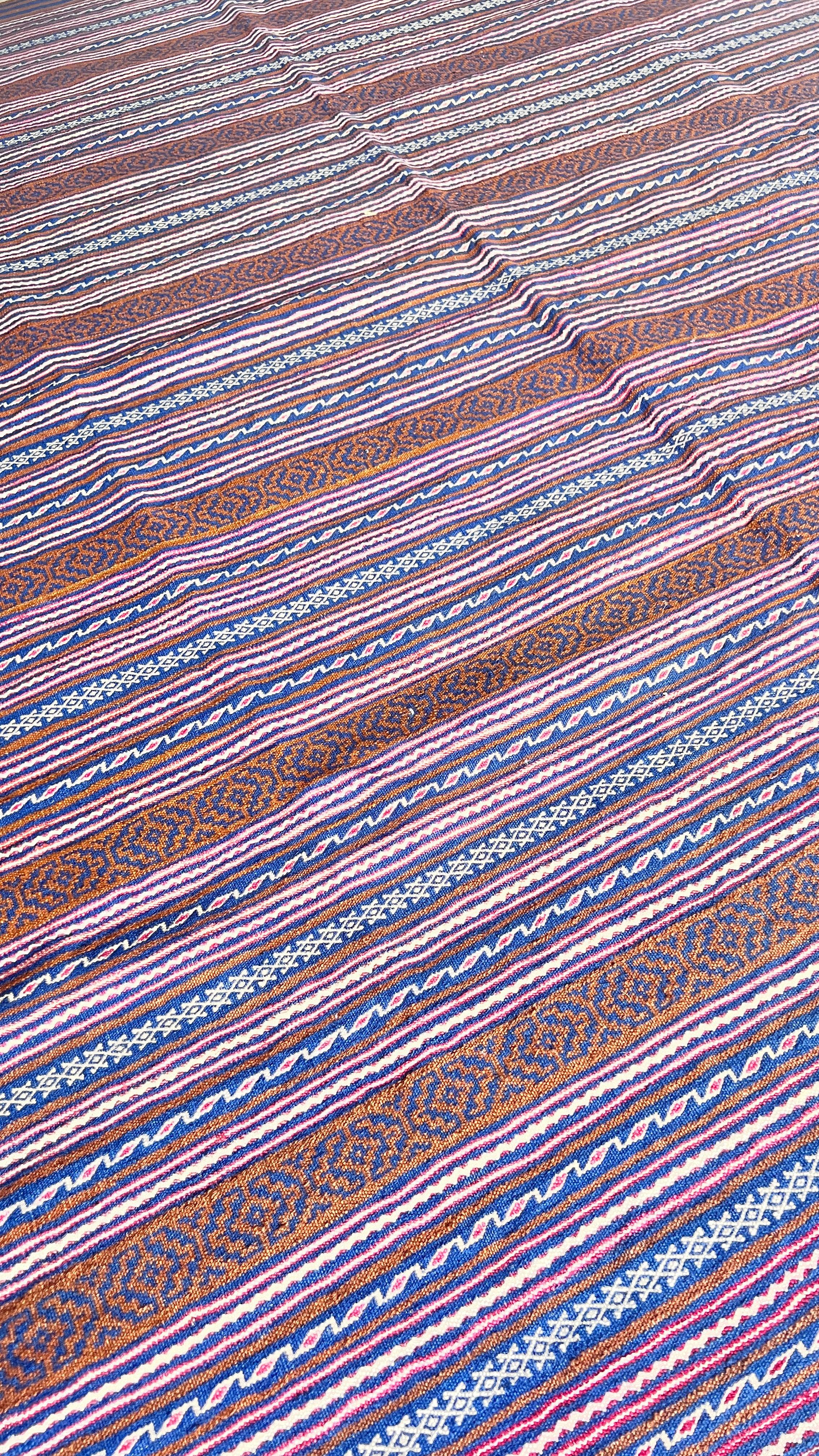 Handwoven Afghan Kilim 148x189 cm – Wool Flatweave Rug – Bold Tribal Bohemian Carpet