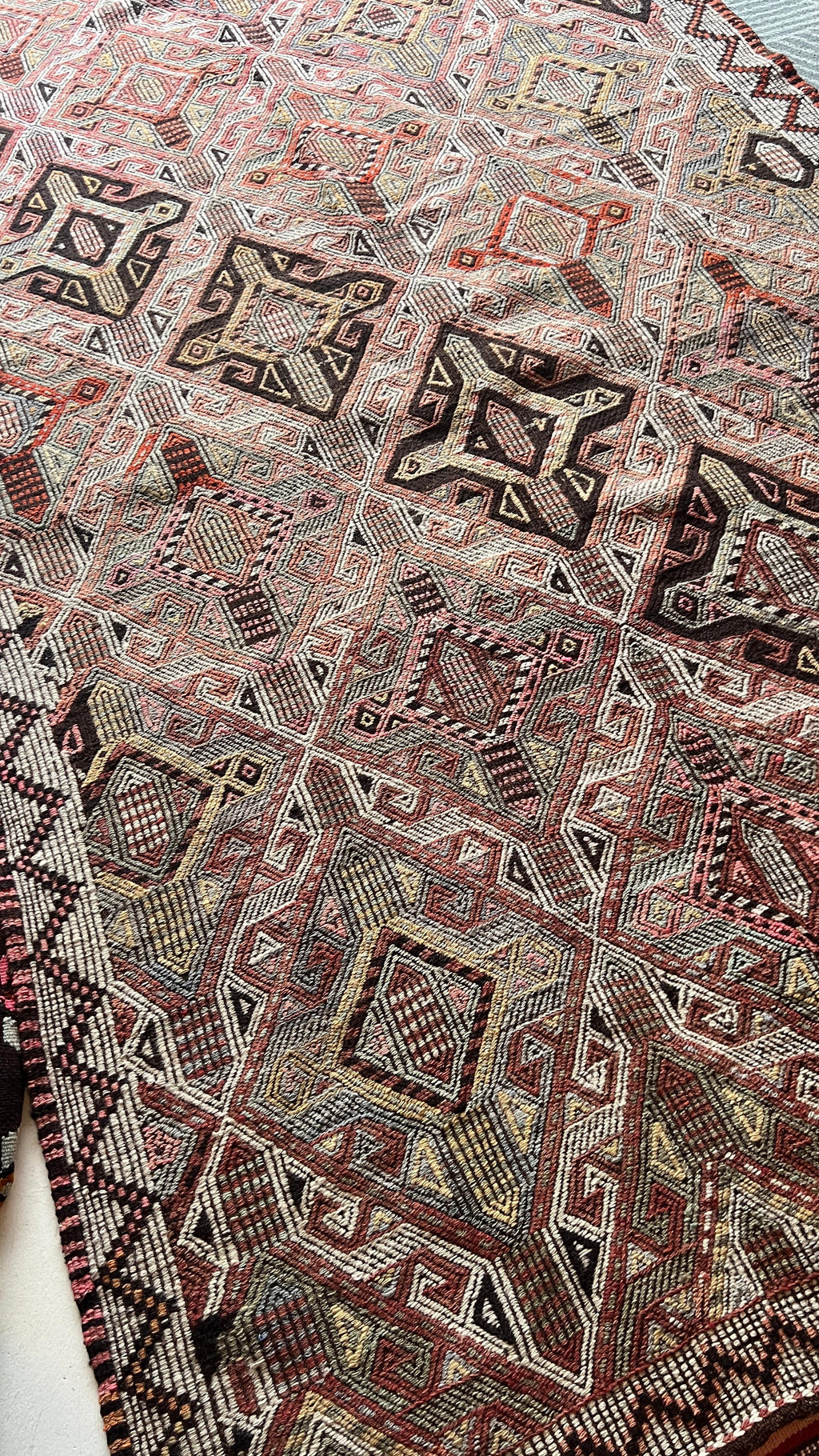 Mut Cicim Kilim 142x297 cm – Handwoven Wool Tribal Runner Rug – Anatolian Turkish Kilim