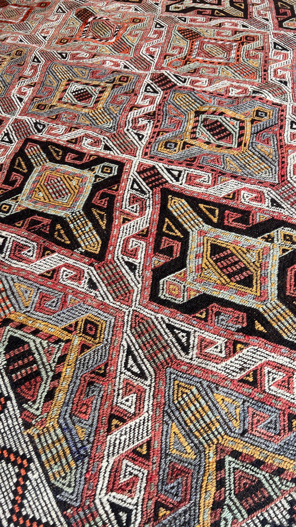 Mut Cicim Kilim 142x297 cm – Handwoven Wool Tribal Runner Rug – Anatolian Turkish Kilim