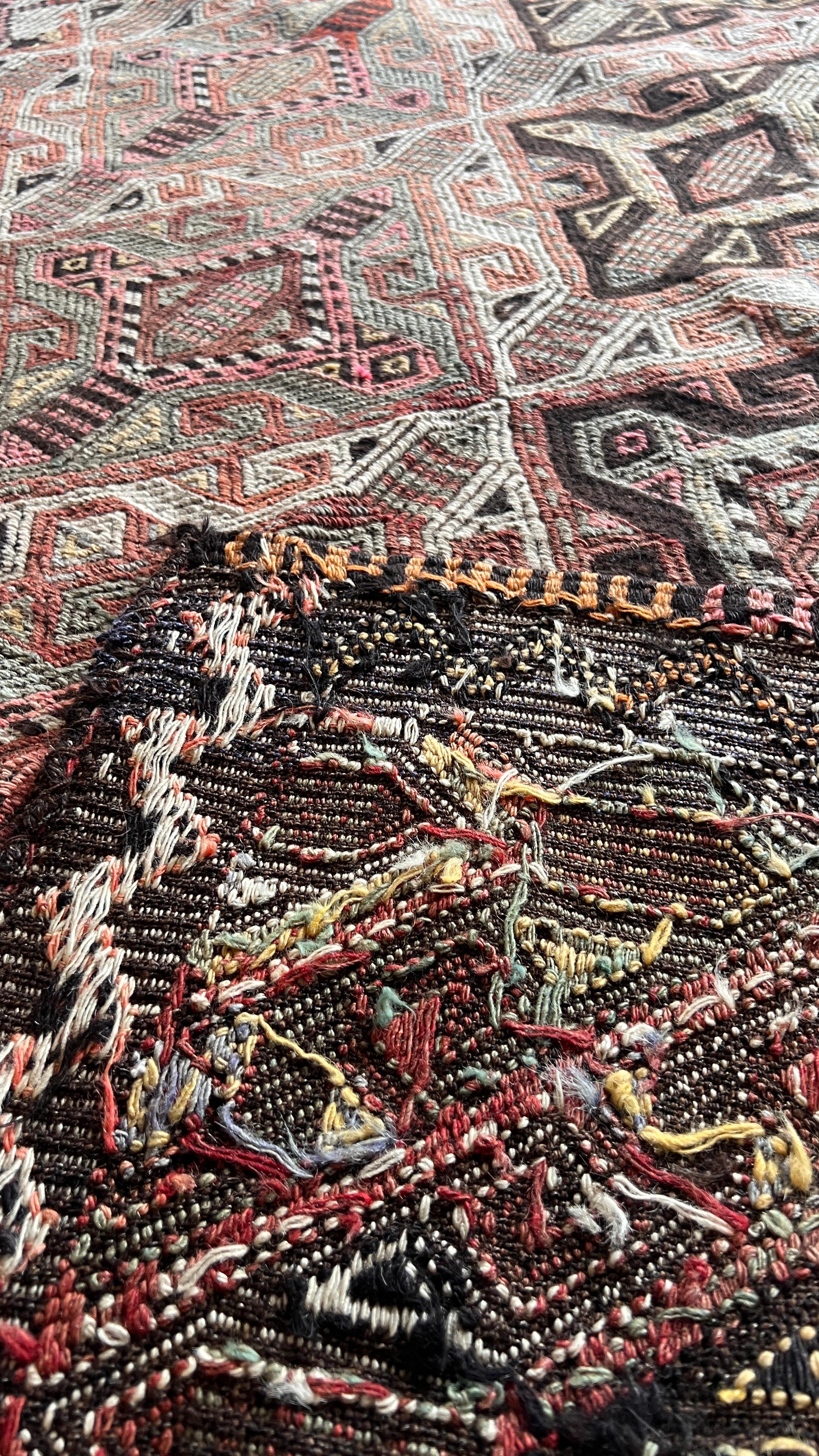 Mut Cicim Kilim 142x297 cm – Handwoven Wool Tribal Runner Rug – Anatolian Turkish Kilim