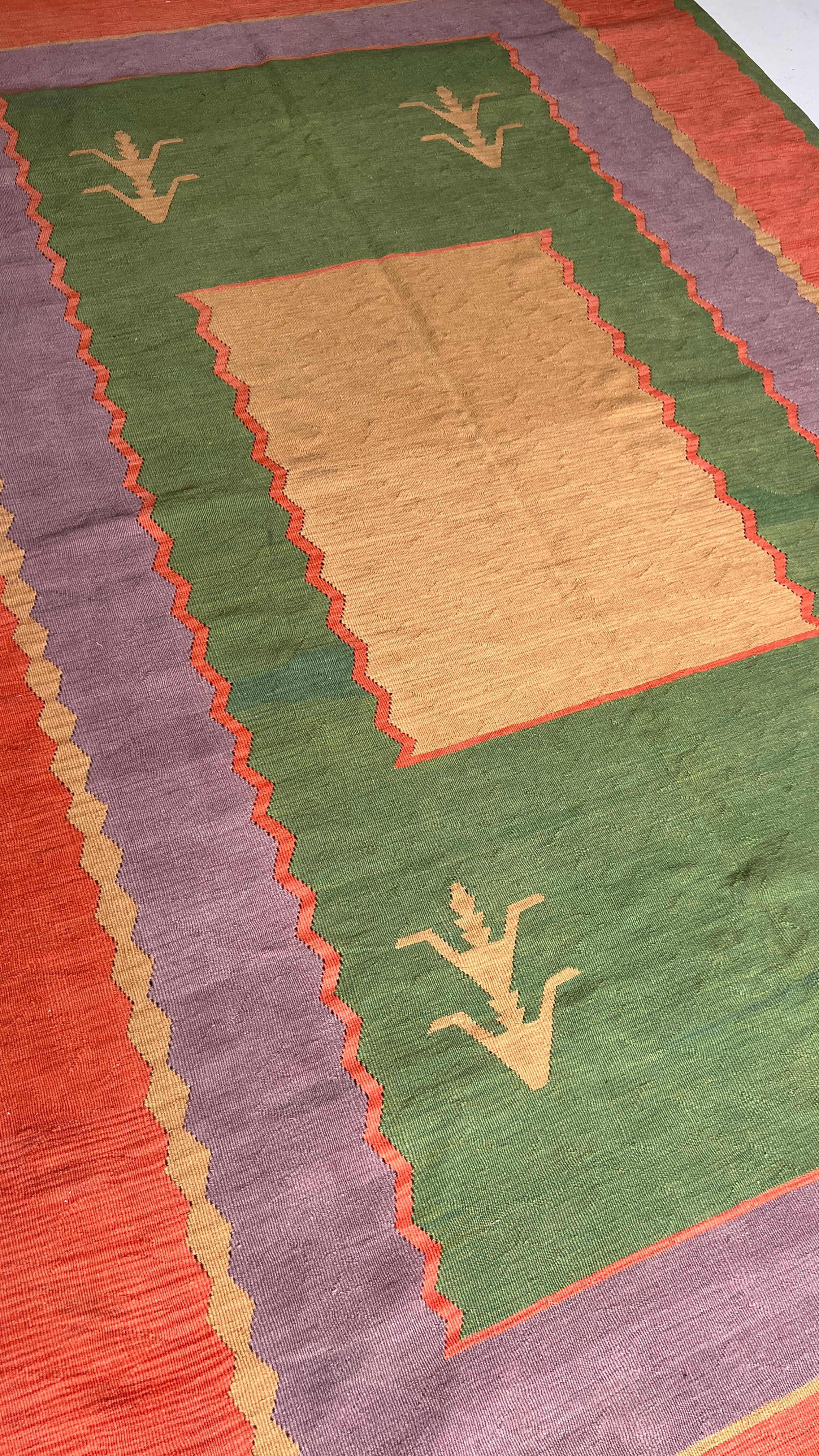 Vintage Uşak Kilim 171x270 cm – Handwoven Wool Turkish Rug – Colourful Anatolian Flatweave