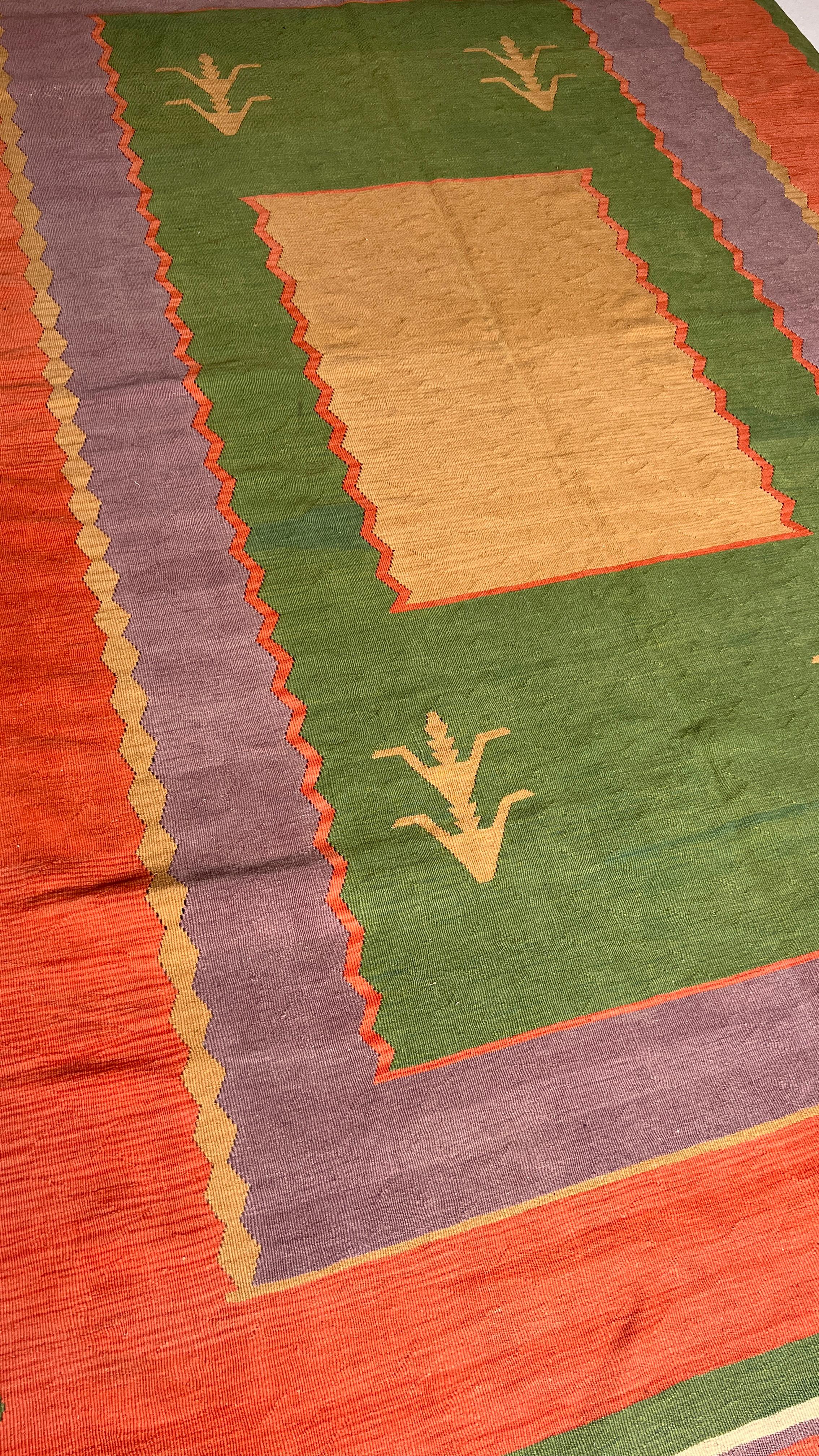 Vintage Uşak Kilim 171x270 cm – Handwoven Wool Turkish Rug – Colourful Anatolian Flatweave