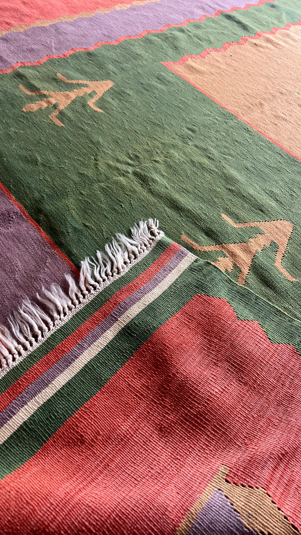 Vintage Uşak Kilim 171x270 cm – Handwoven Wool Turkish Rug – Colourful Anatolian Flatweave