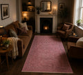 Vintage Turkish Pink Rug – 153 × 278 cm – Handmade Wool & Cotton Carpet