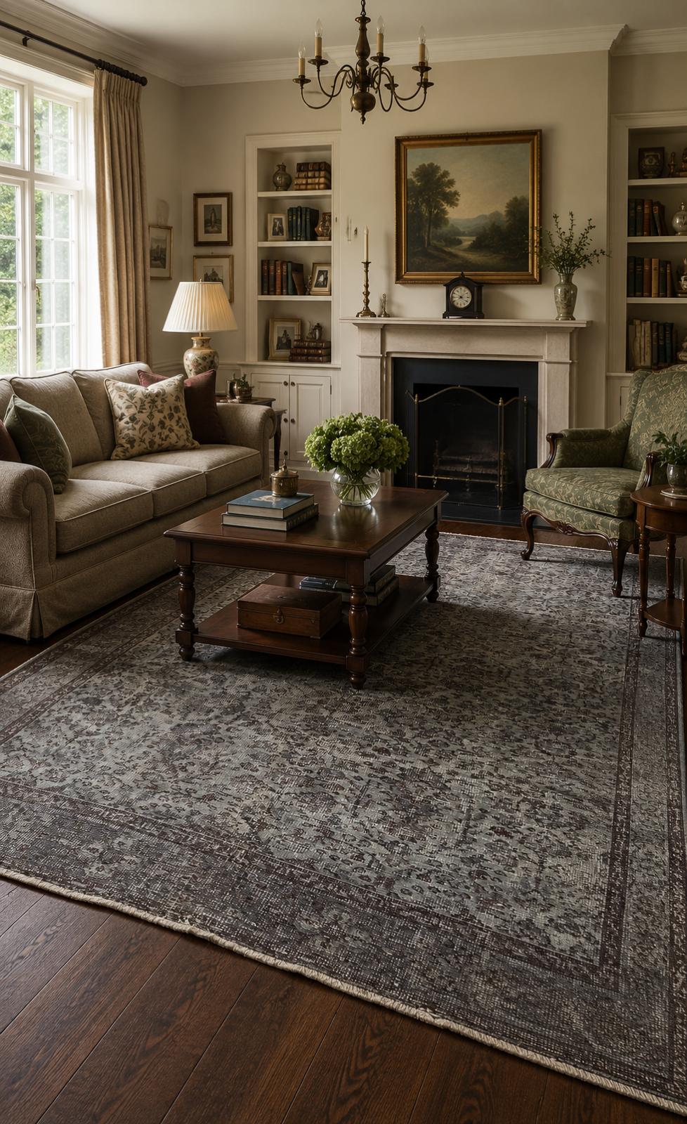 Antique Turkish Vintage Rug – 164 × 268 cm – Handwoven Wool Rug