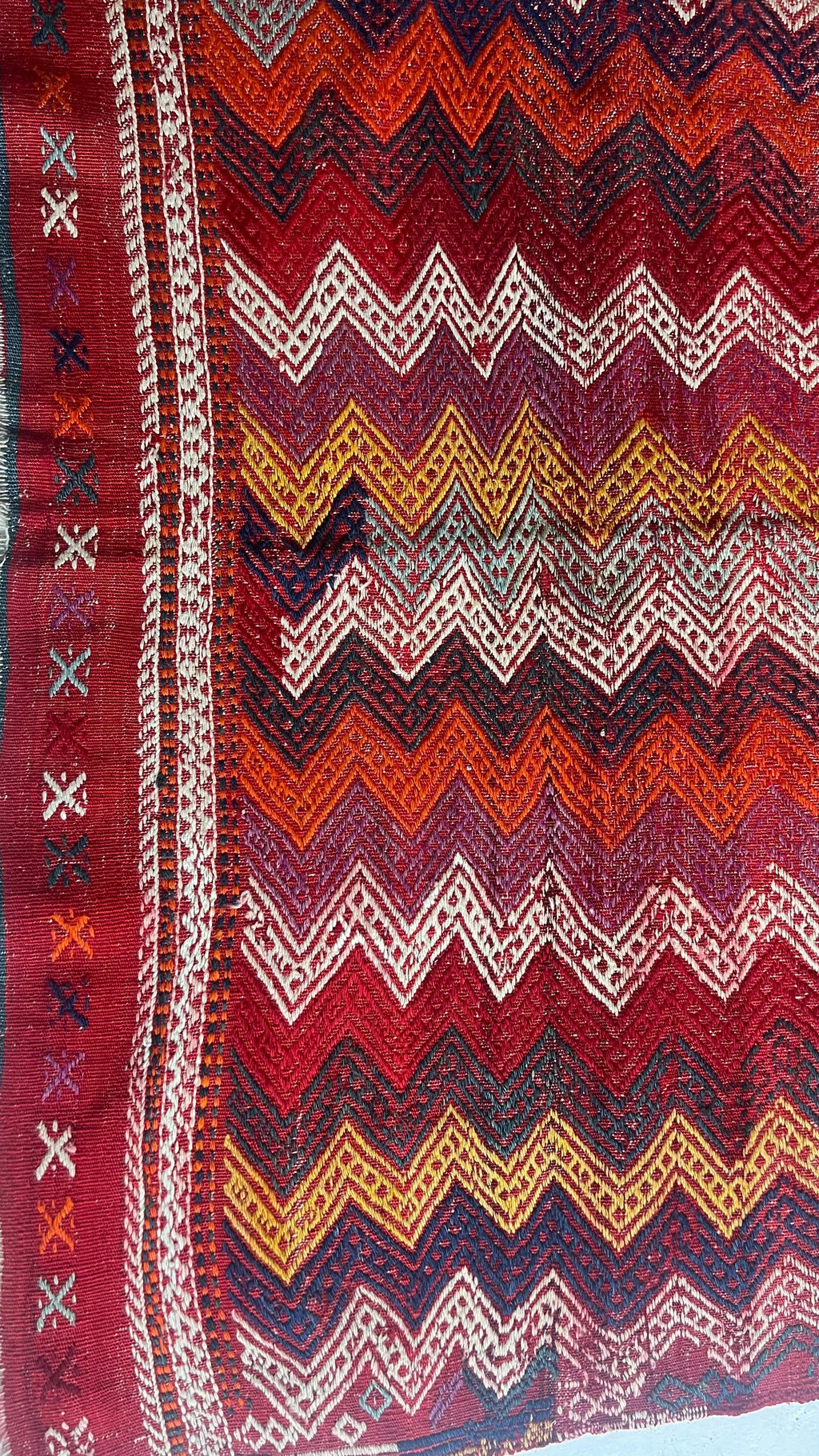 Handmade Turkish Balıkesir Cicim Kilim – 131 × 184 cm – Vintage Tribal Wool Rug