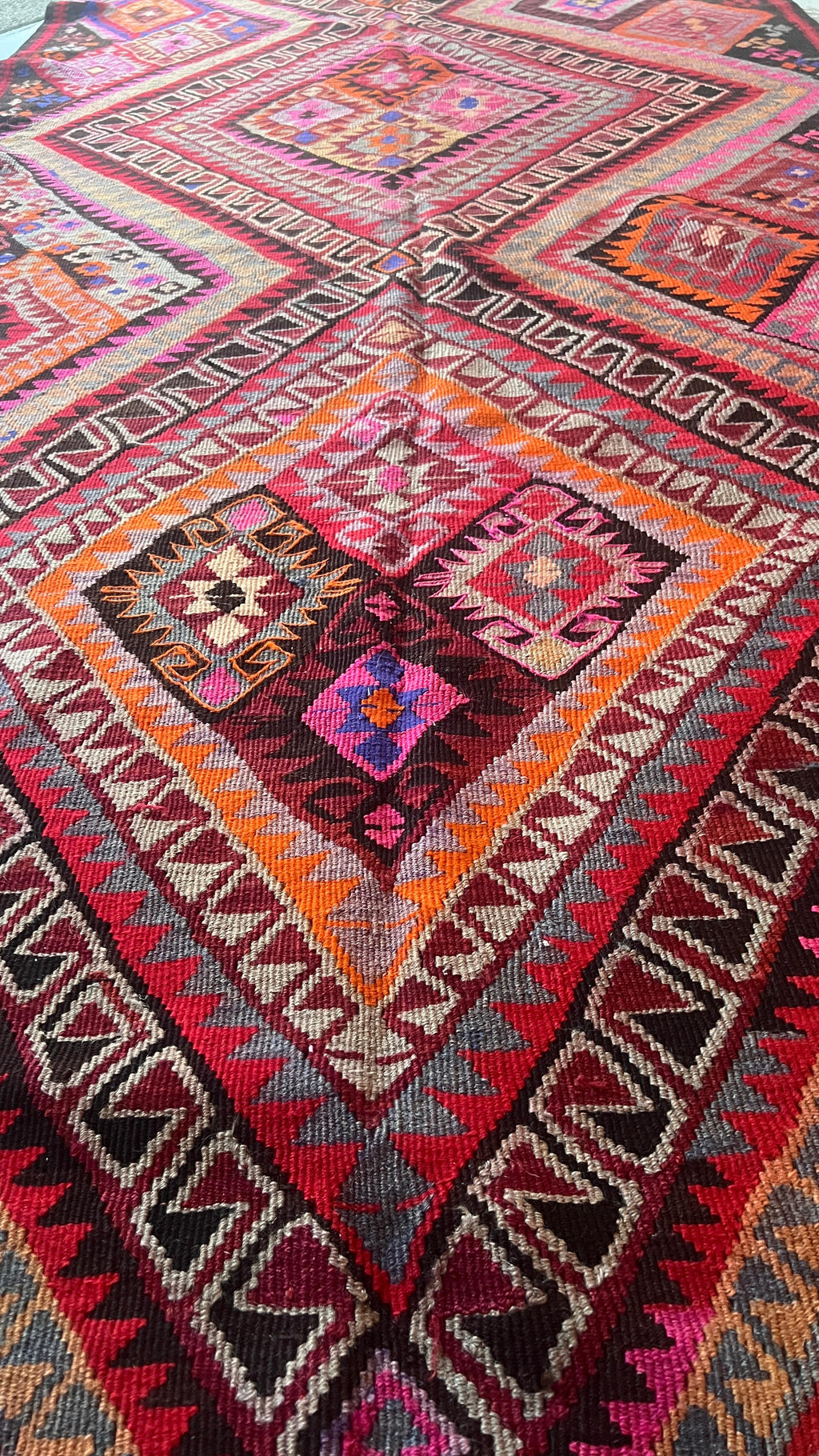 Vintage Turkish Van Kilim – 138 × 314 cm – Handmade Wool Tribal Rug