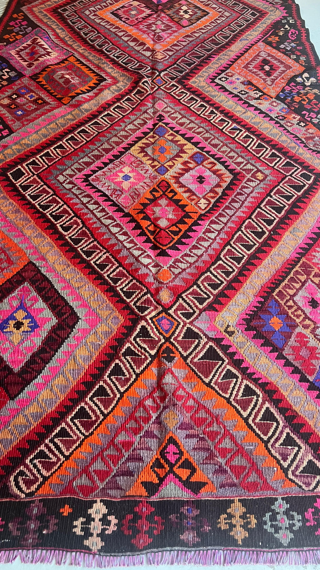 Vintage Turkish Van Kilim – 138 × 314 cm – Handmade Wool Tribal Rug