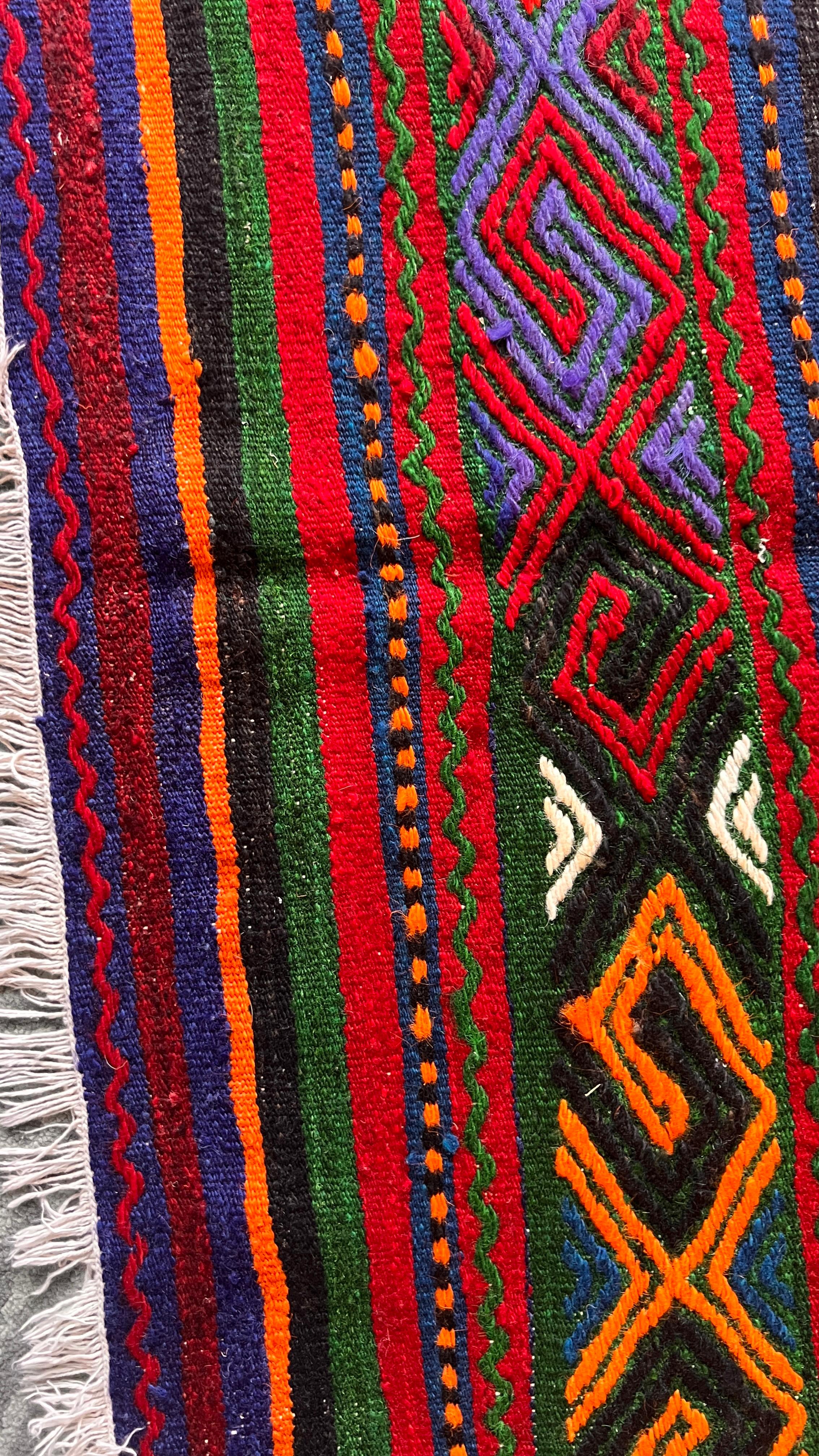 Vintage Anatolian Sivas Kilim – 181 × 186 cm – Handmade Wool Tribal Rug