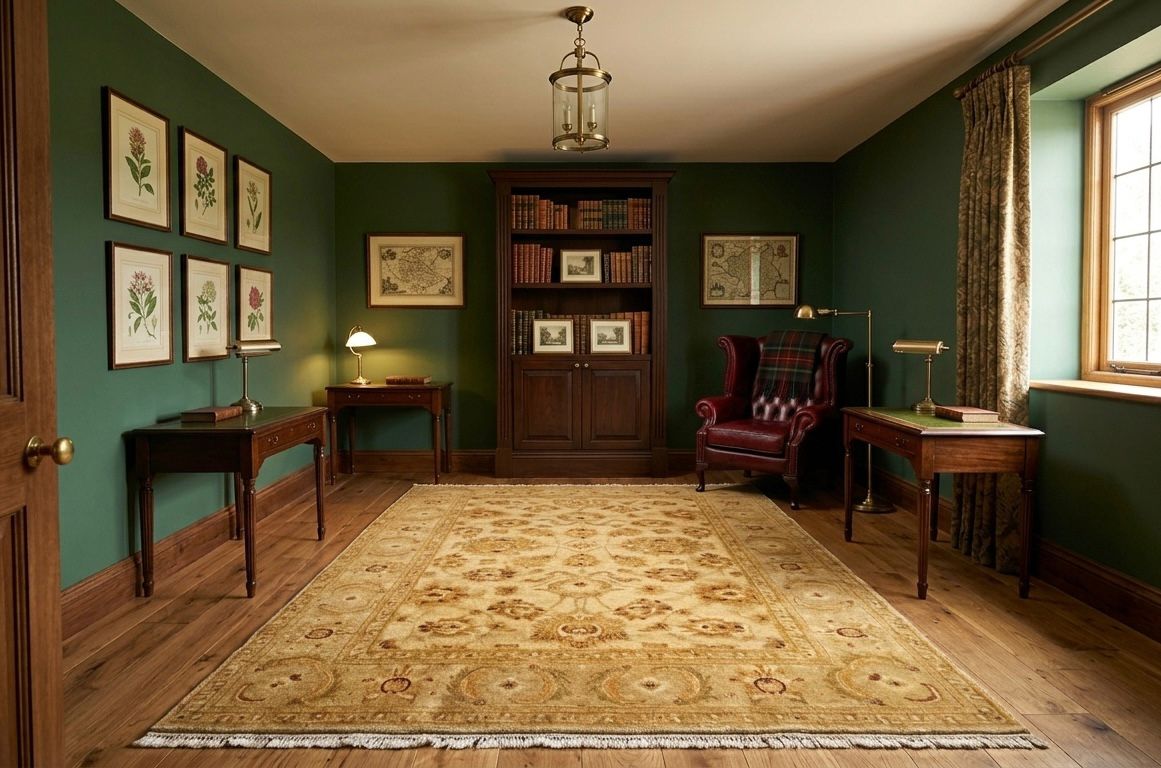 Ottoman Uşak Wool Rug – 173x240 cm – Handmade Turkish Classic Rug