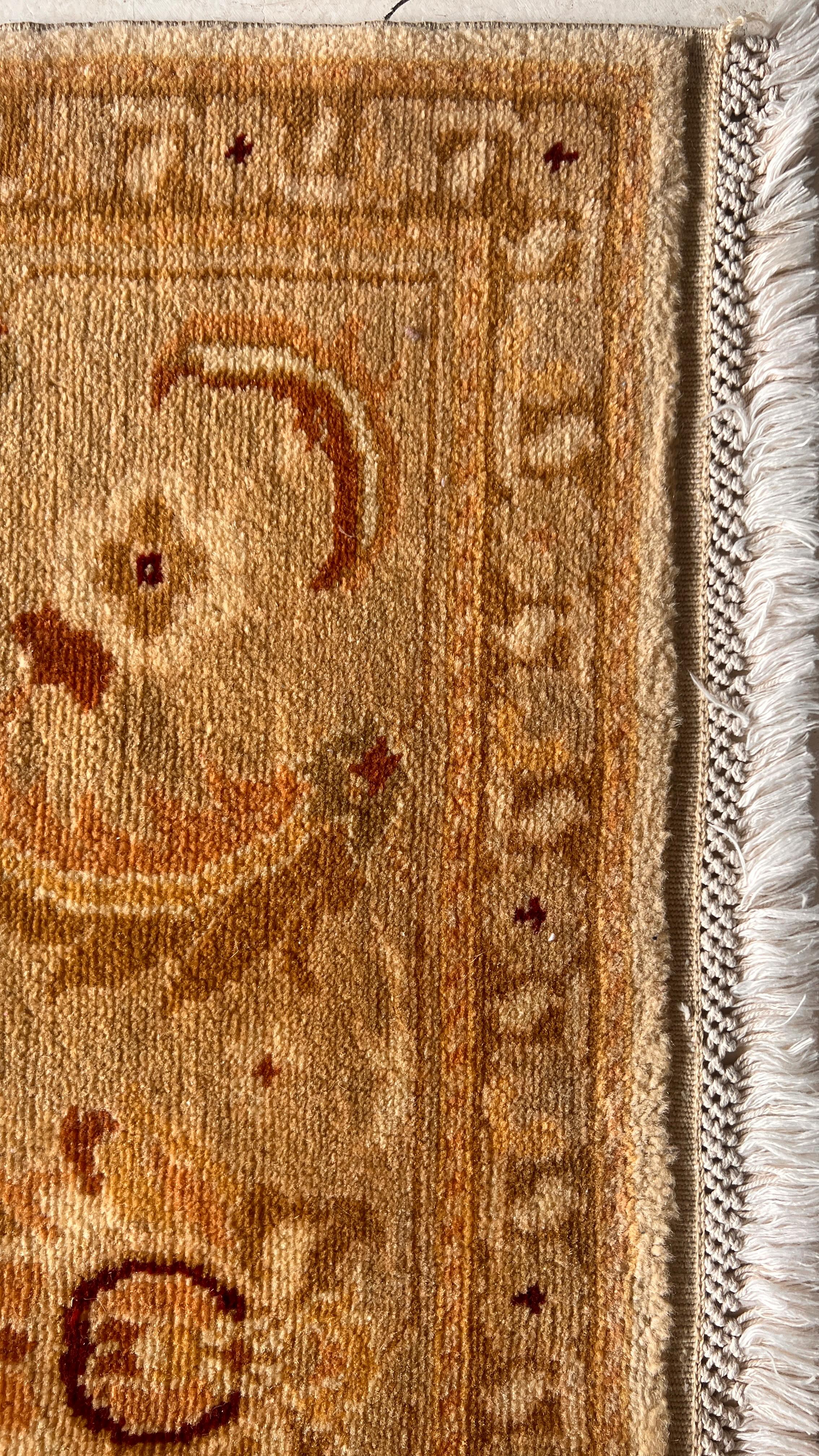 Ottoman Uşak Wool Rug – 173x240 cm – Handmade Turkish Classic Rug