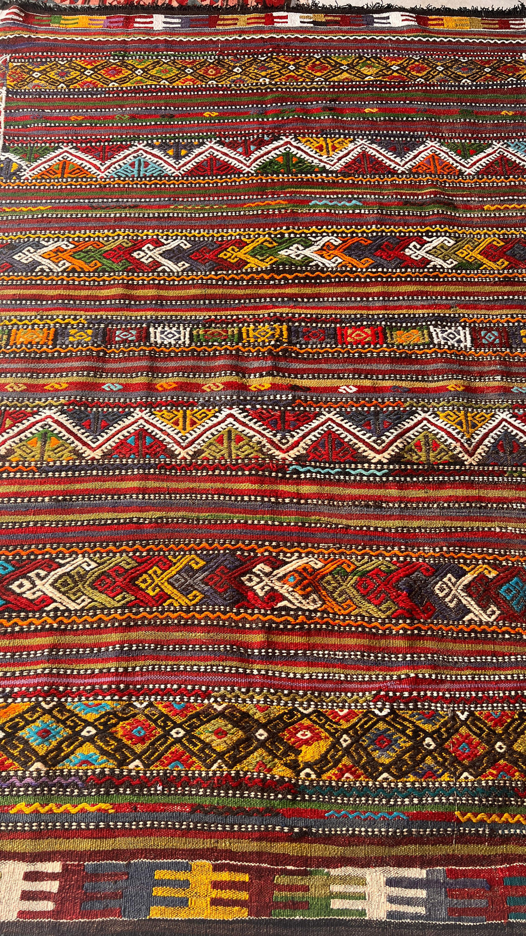 Handmade Turkish Balıkesir Kilim – 152 × 237 cm – Tribal Wool Kilim Rug