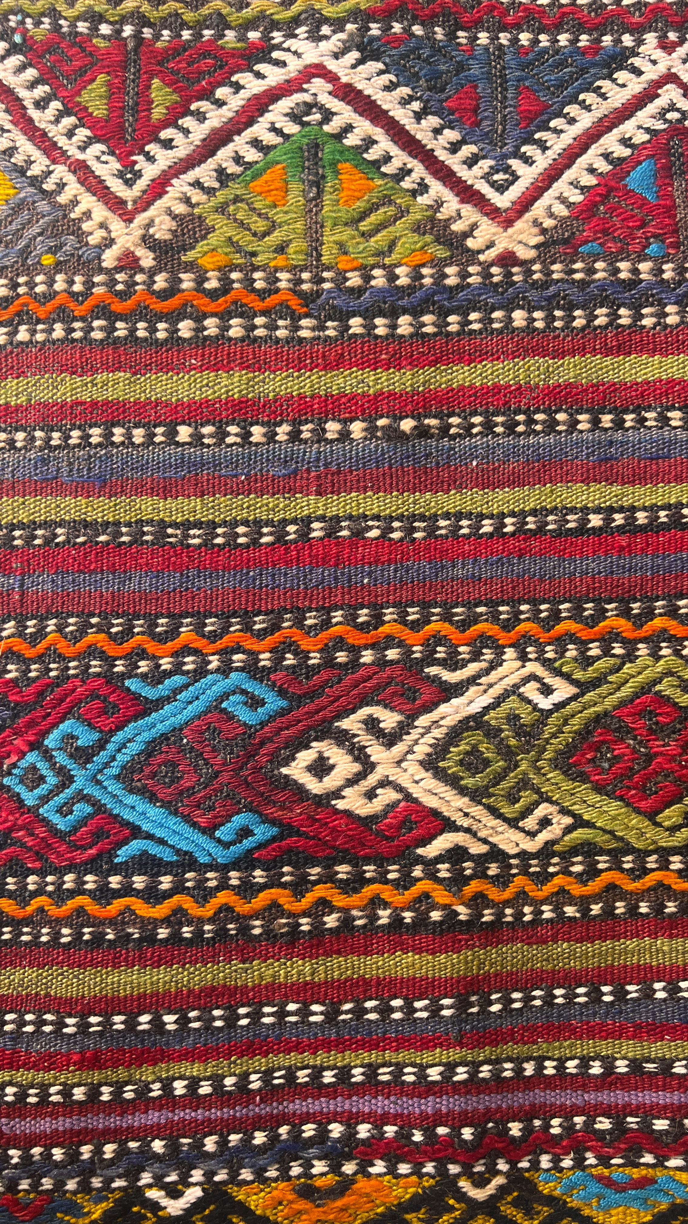 Handmade Turkish Balıkesir Kilim – 152 × 237 cm – Tribal Wool Kilim Rug