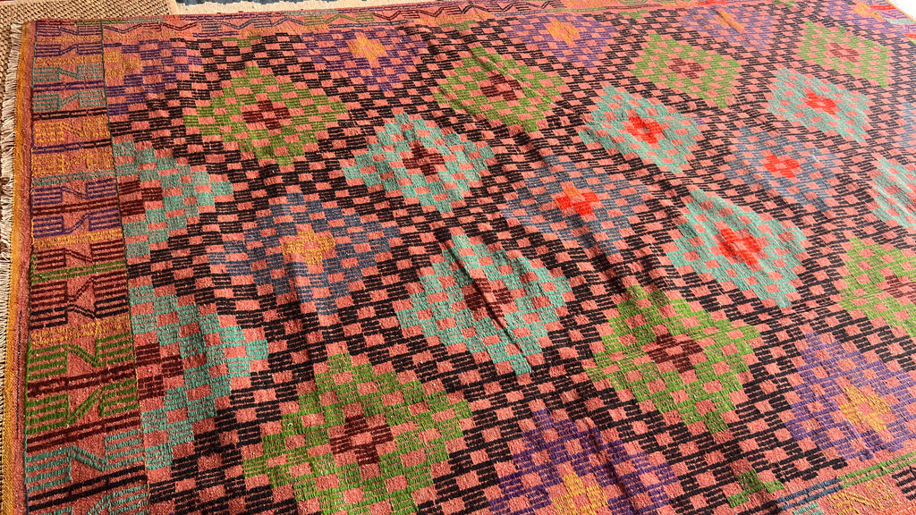50-Year-Old Handmade Adana Cicim Kilim – 187 × 305 cm – Vintage Turkish Wool Rug