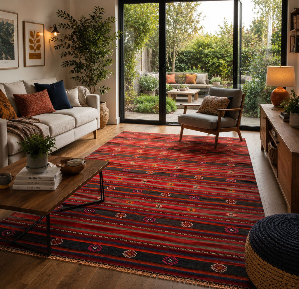 60-Year-Old Handmade Sivas Cicim Kilim – 168 × 308 cm – Vintage Turkish Wool Rug